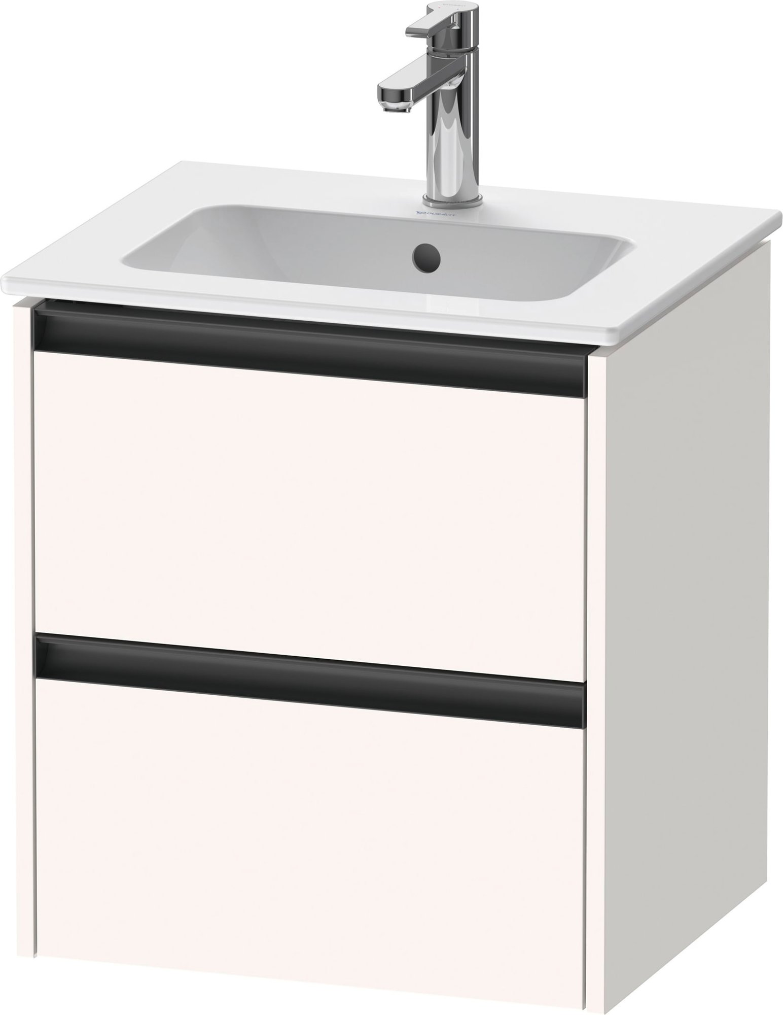 Duravit Ketho.2 Wastafelonderbouw hangend, Wit Supermat, rechthoekig, aantal kleine lades: 2 – K25261084840000