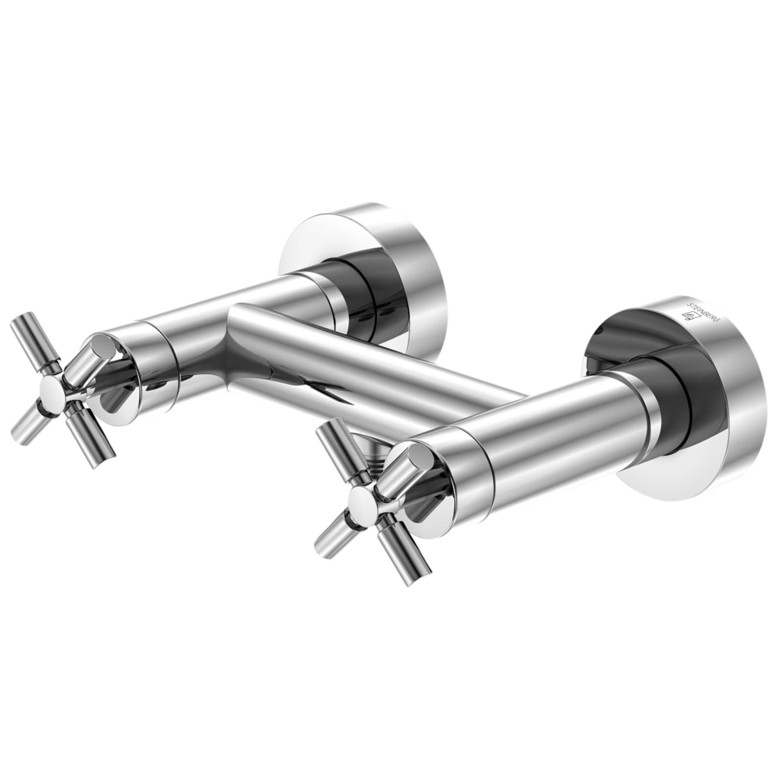 Steinberg 250 douchemengkraan tweegreeps 150mm, met koppelingen, chroom