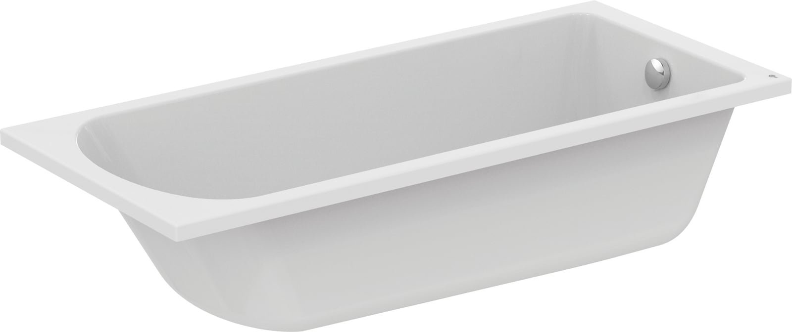 Ideal Standard Hotline rechthoekige ligbad, antislip, overloop, hxbxl 465x800x1800mm, bodem lxb 1395x555mm, glanzend wit