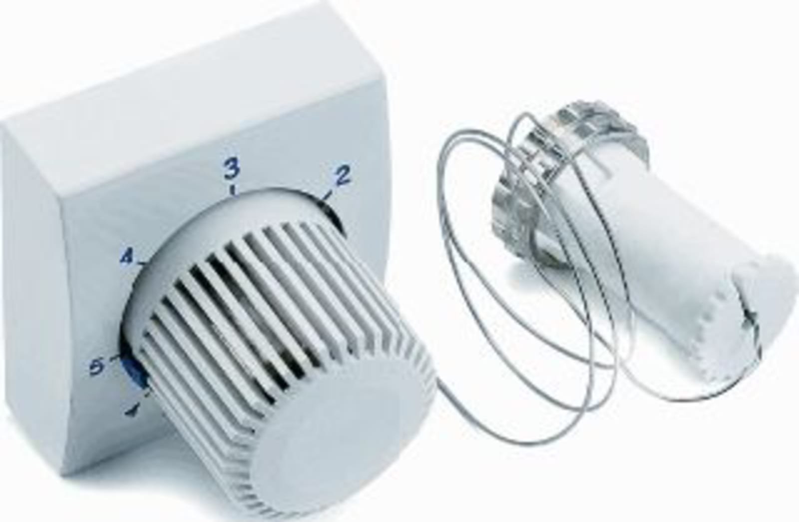 Comap thermostaatkop model FB1 wit, M30 x 1,5. Met vloeistof voeler en bediening op afstand. Lengte capillair 2m