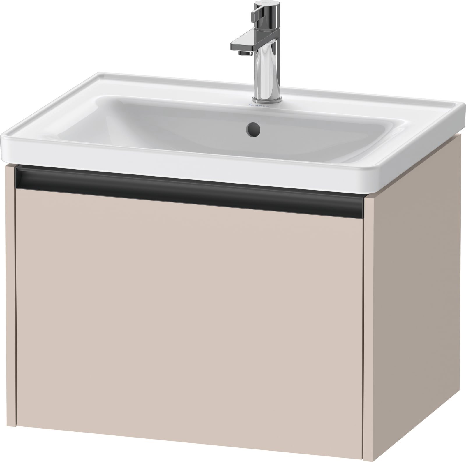 Duravit Ketho.2 Wastafelonderbouw hangend, Taupe Mat, rechthoekig, aantal grote lades: 1 – K25082091910000
