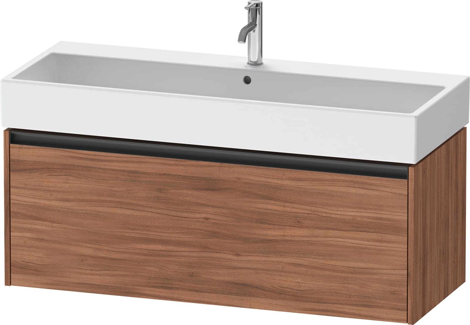 Duravit Ketho.2 Wastafelonderbouw hangend, Noten Mat, rechthoekig, aantal grote lades: 1 – K25079079790000