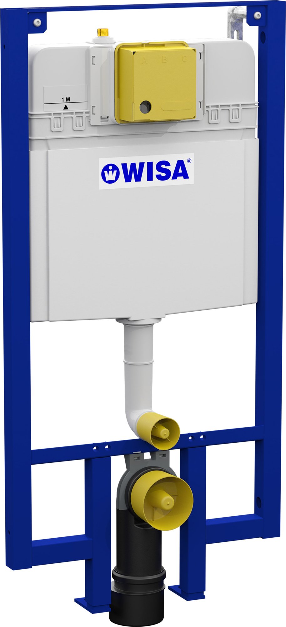 Wisa XF, inbouwelement met frame, wc, frontbediening, verstelbaar, hxbxd 1180-1380x580x80-100mm