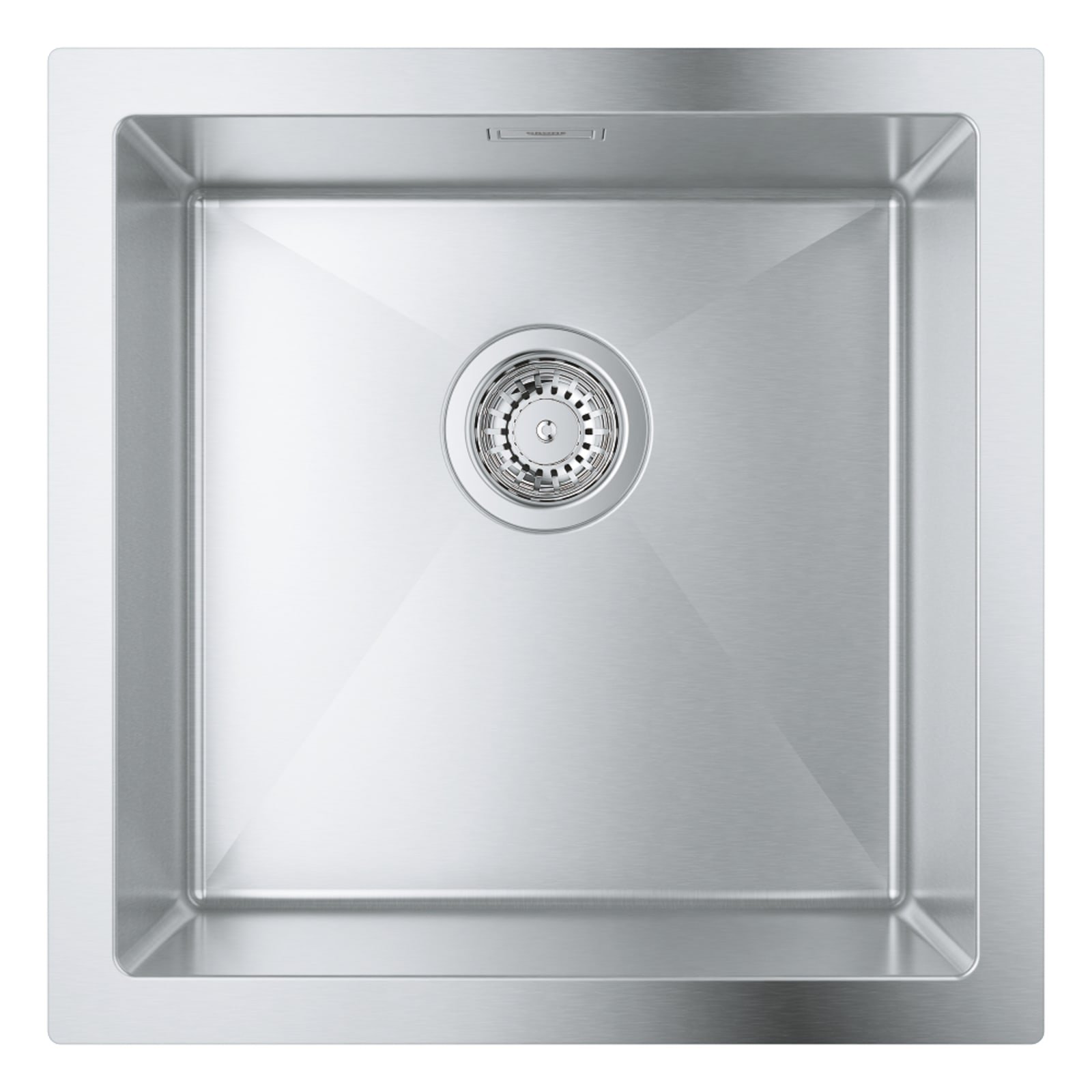 Grohe rechthoekige enkele spoelbak, bladmontage, op-/onderbouw, afvoerplug, vuilafstotend, rvs 304, hxbxd 200x864x464mm