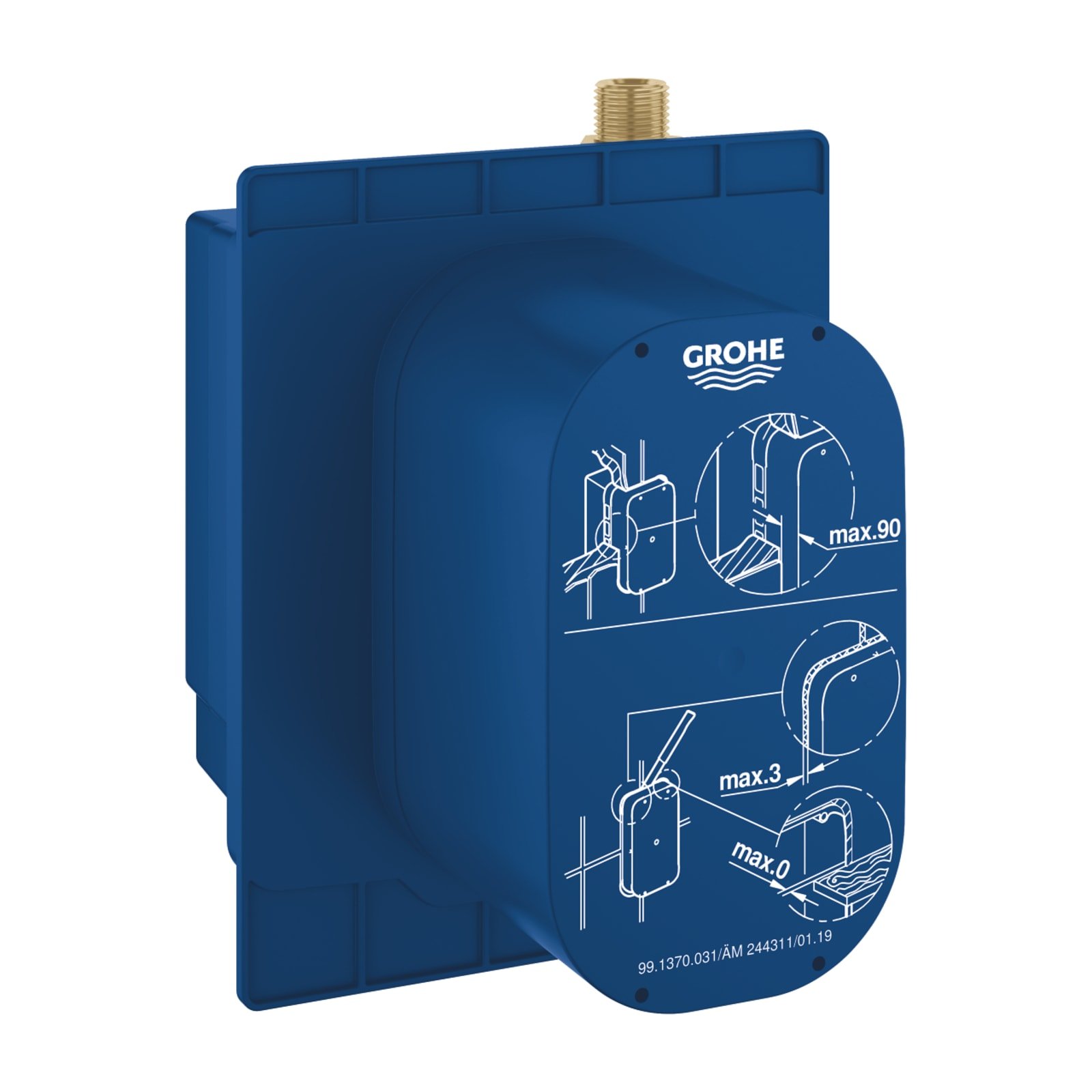 Grohe Eurosmart Cosmopolitan E, Inbouwmengkraan inbouwdeel, inbouwdoos, wandinbouw (voor 36410000, 36334SD0, 36335SD0, 36273000)