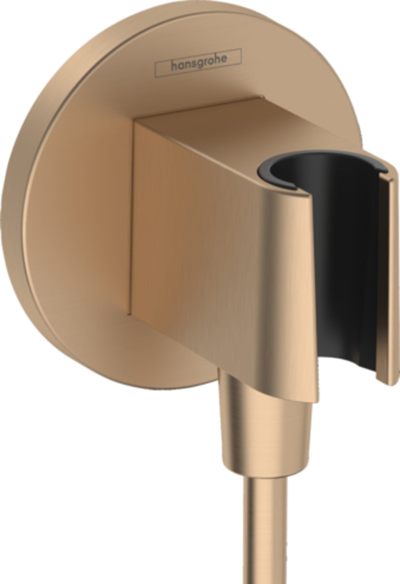 Hansgrohe Fixfit Porter S handdouchehouder incl. muuraansluitbocht, geborsteld brons