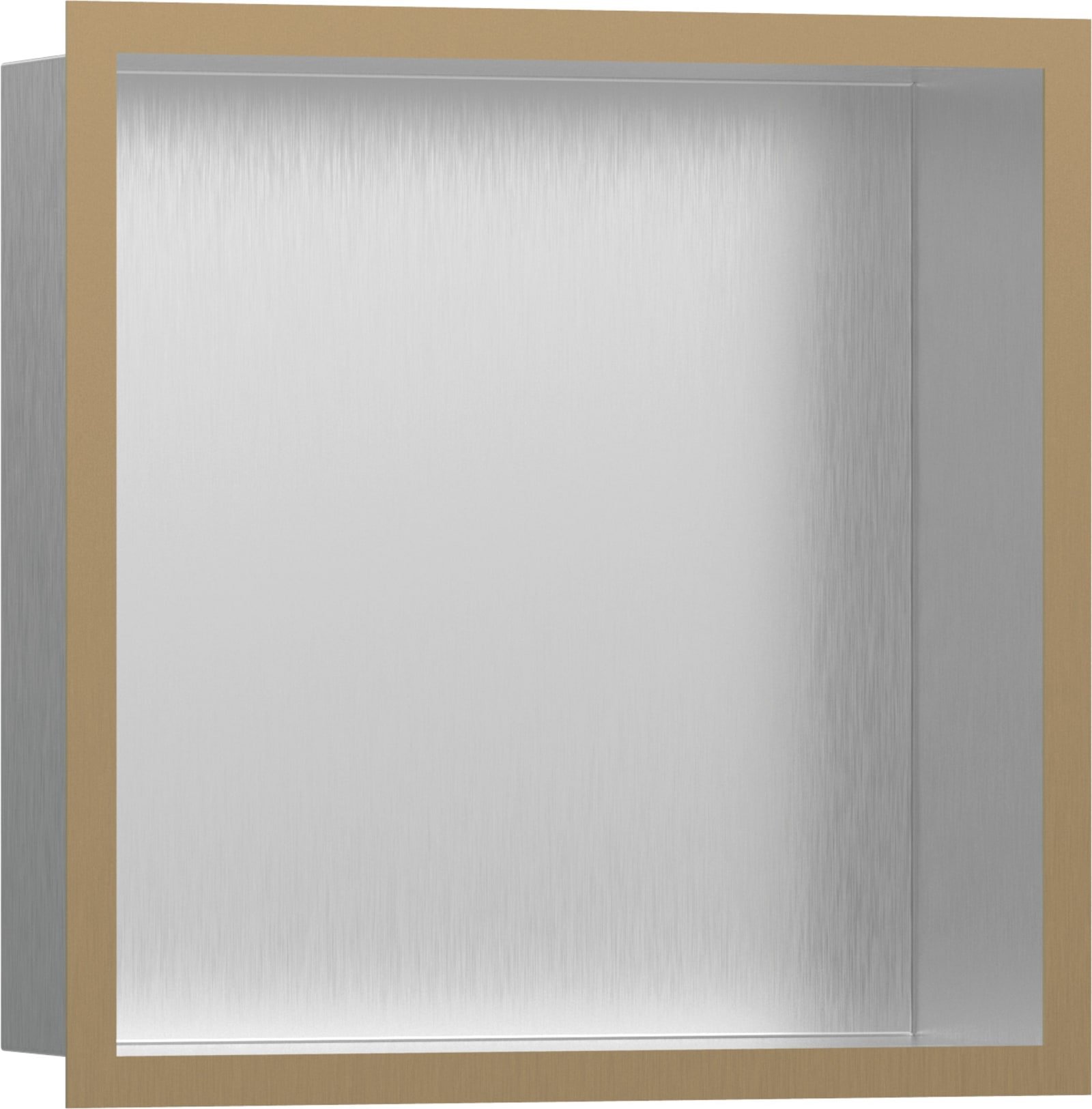 Hansgrohe XtraStoris Individual wandbox RVS met designframe 300/300/100 Brushed Bronze