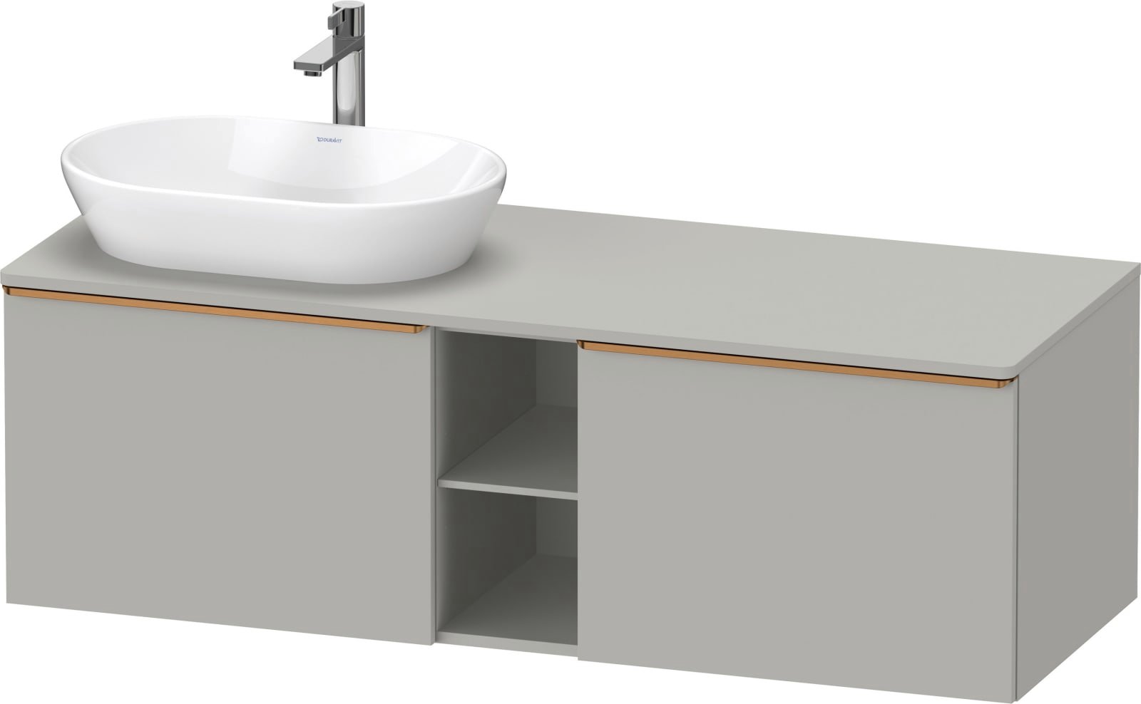 D-Neo Console wastafelonderbouw hangend Betongrijs Mat (1200895187)