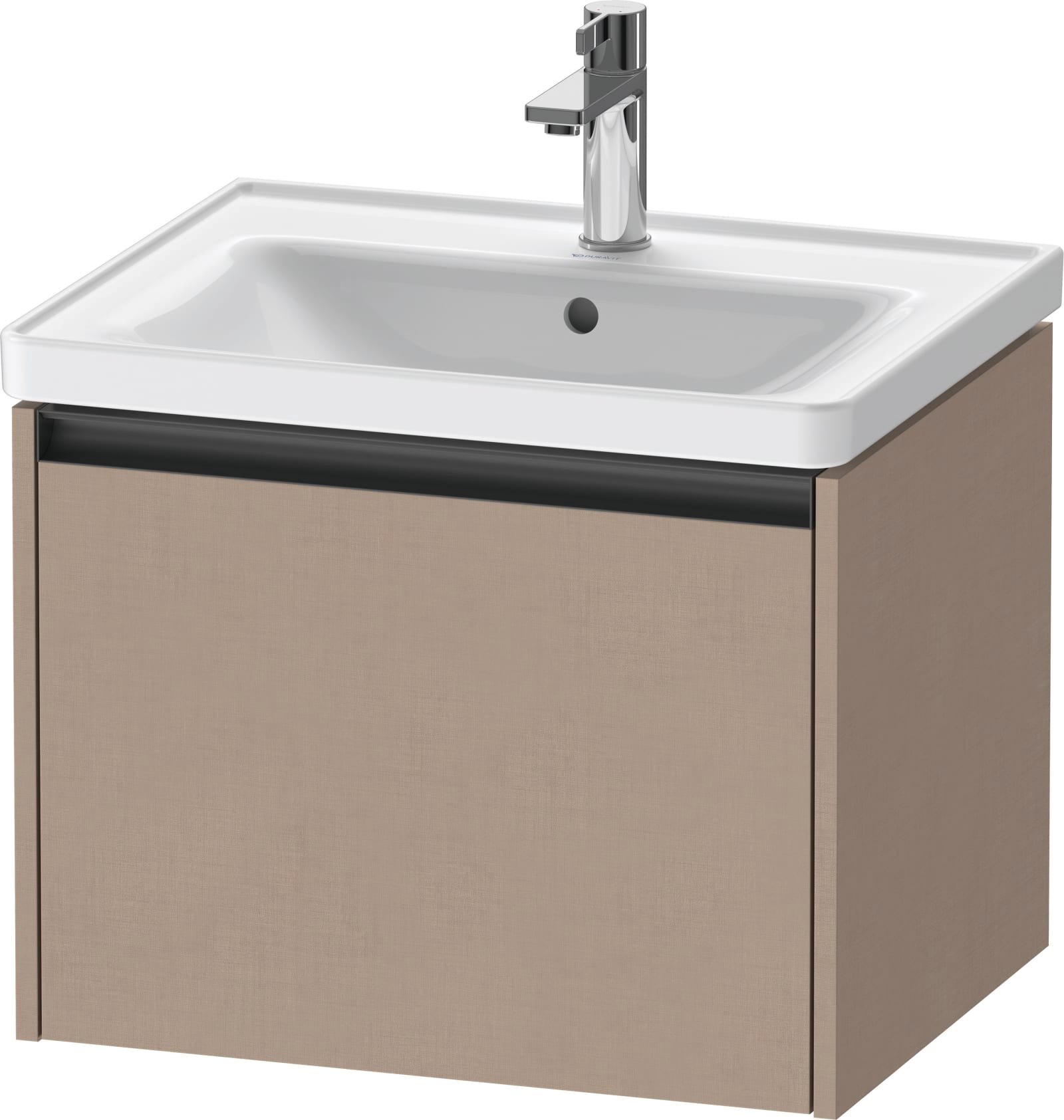 Duravit Ketho.2 Wastafelonderbouw hangend, Linnen Mat, rechthoekig, aantal grote lades: 1 – K25081075750000