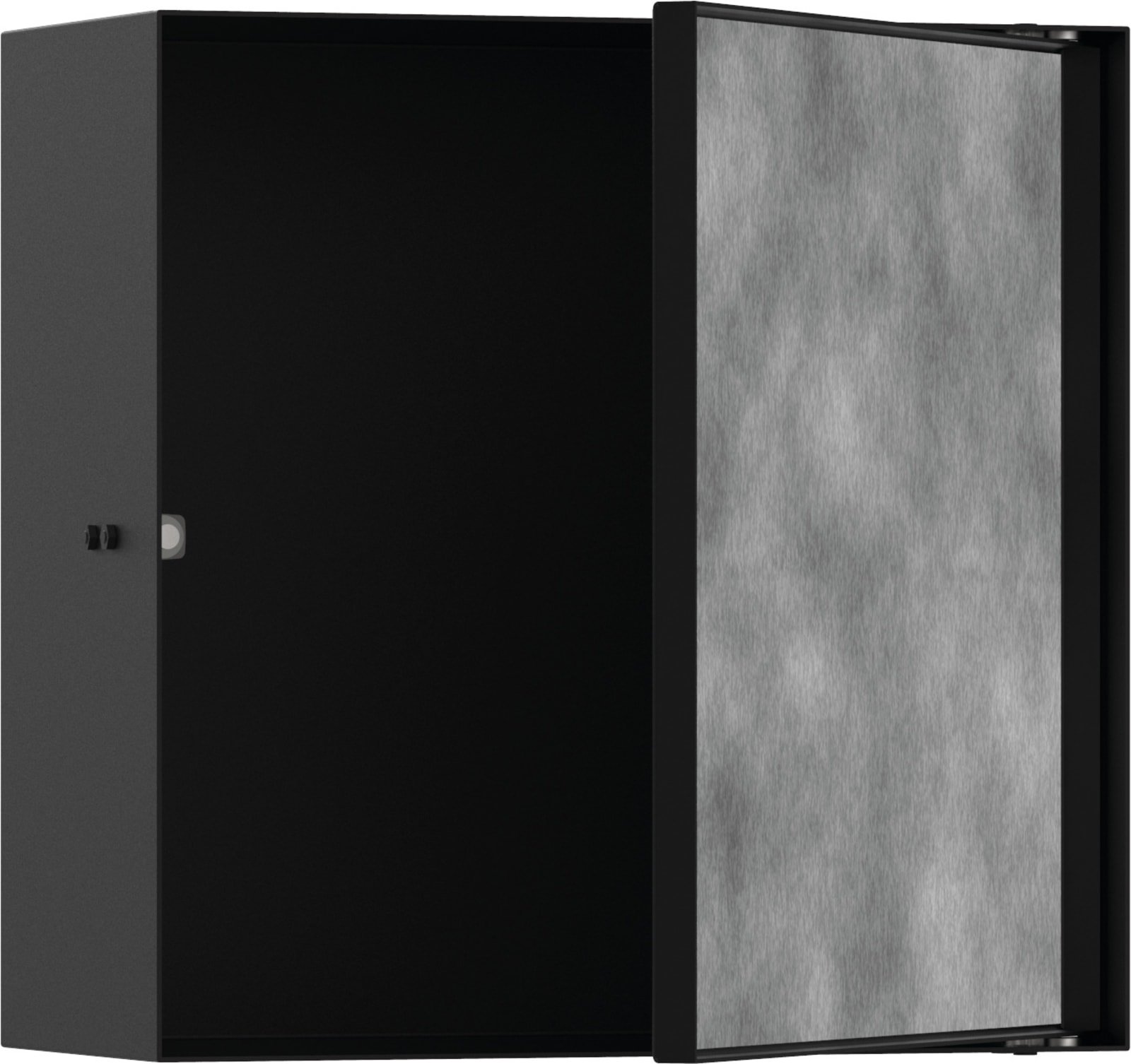 Hansgrohe XtraStoris Rock wandbox betegelbare deur 300/300/140 mat zwart
