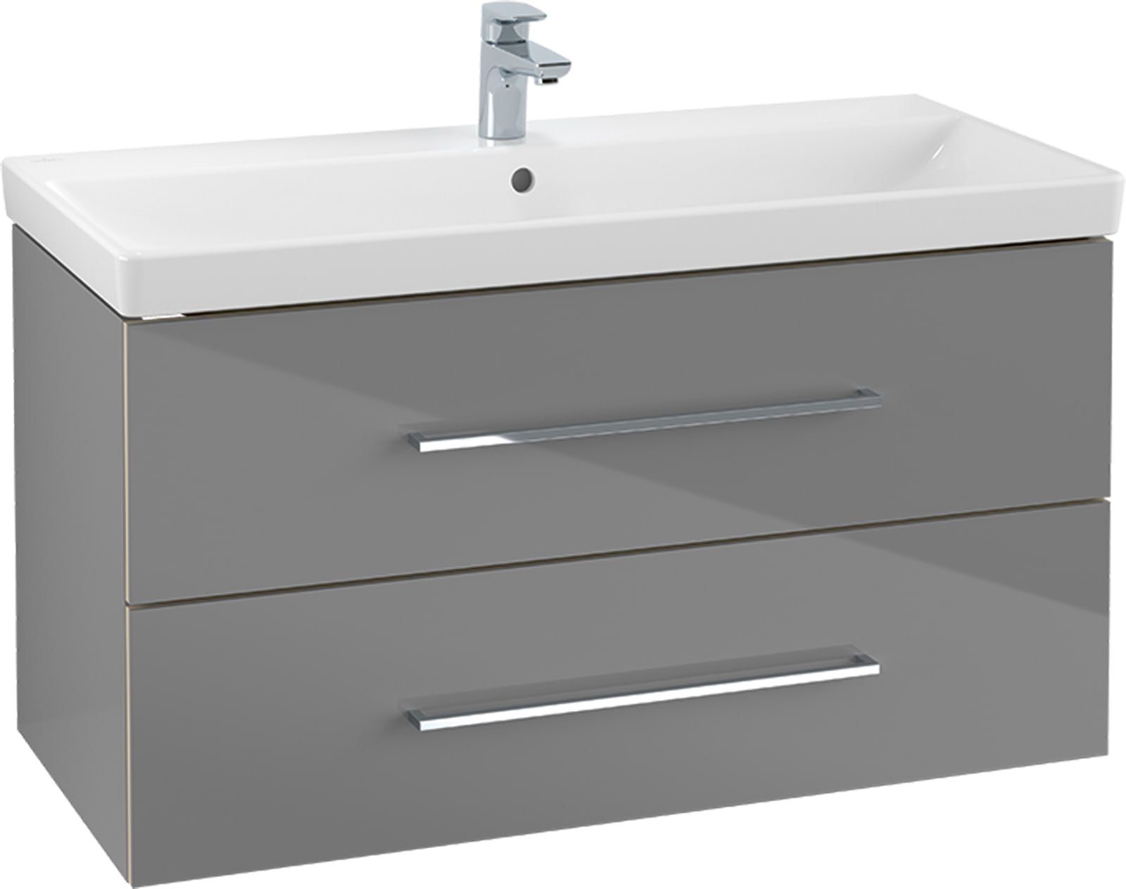 Villeroy & Boch Avento wastafelonderkast 2x uittrekladen, wandhangend, hoekig, 780x514x452mm, stone oak