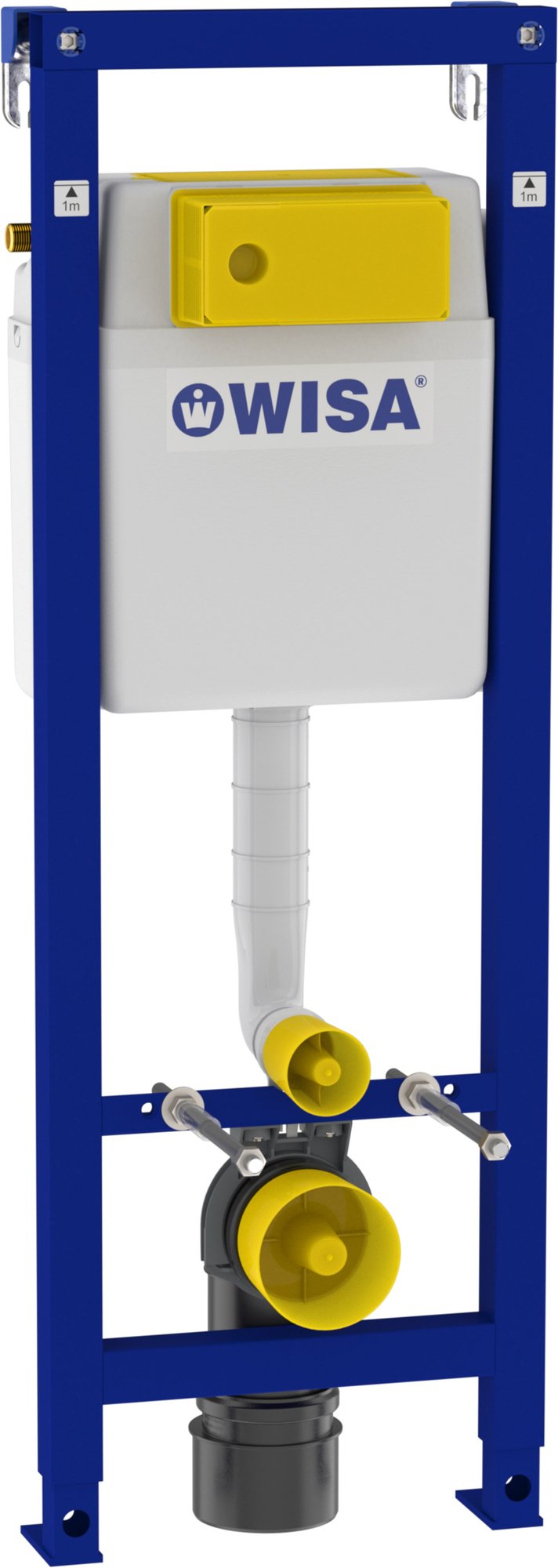 Wisa XT, Inbouwelement met frame, WC, frontbediening, verstelbaar, 2x 16mm aansluiting, 1120-1320 x 380 x 140-200mm (HxBxD)