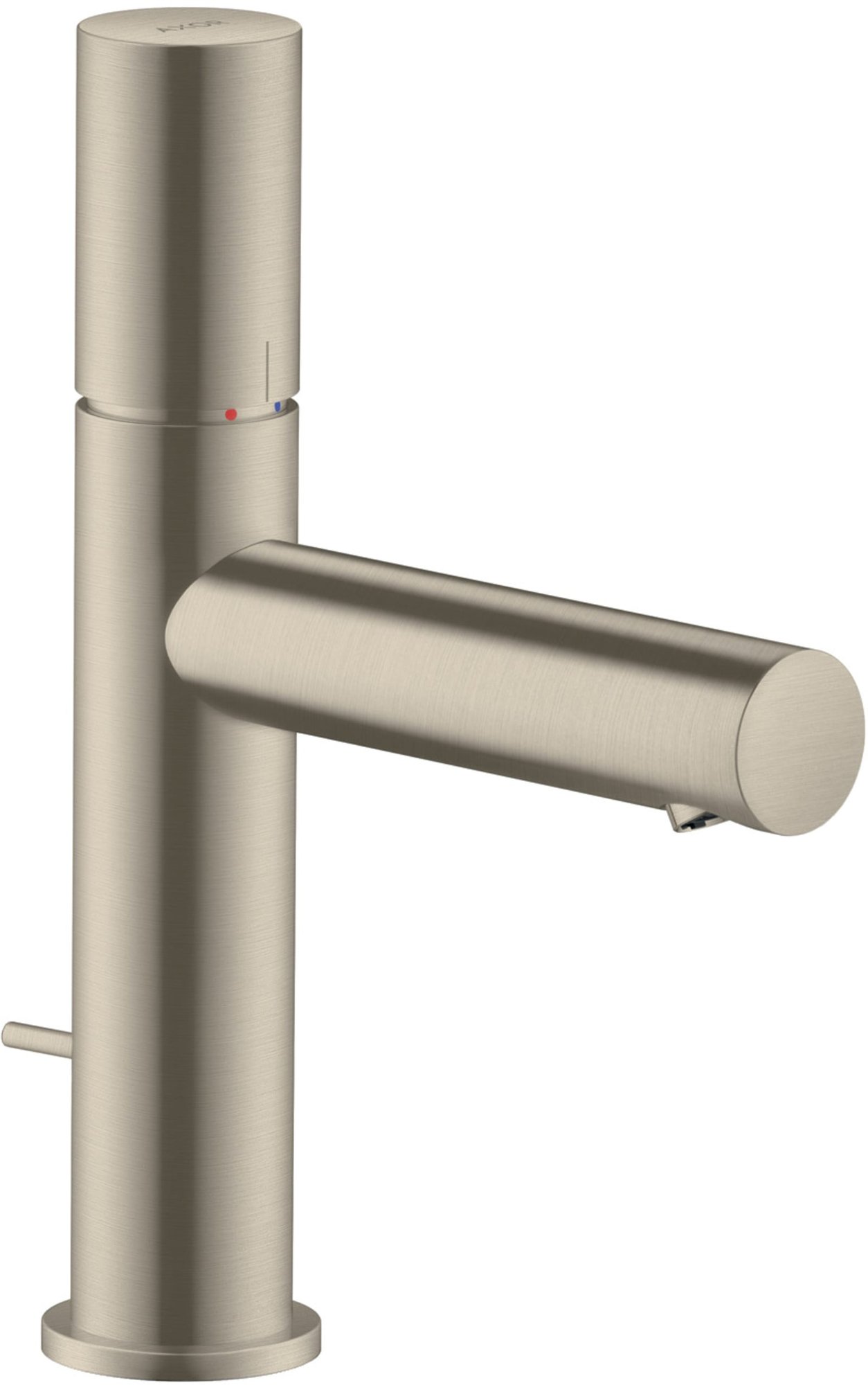 AXOR Uno ééngreeps wastafelmengkraan 110 met zero-greep en pop-up wastegarnituur brushed nickel