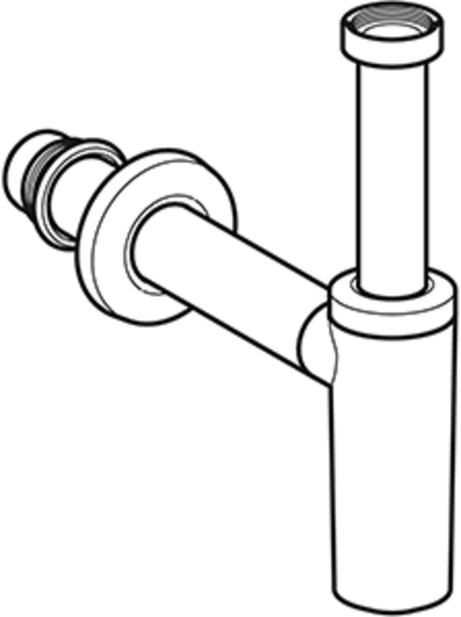 Geberit wastafelsifon, afvoer hor d40mm, G=11/4, matzwart