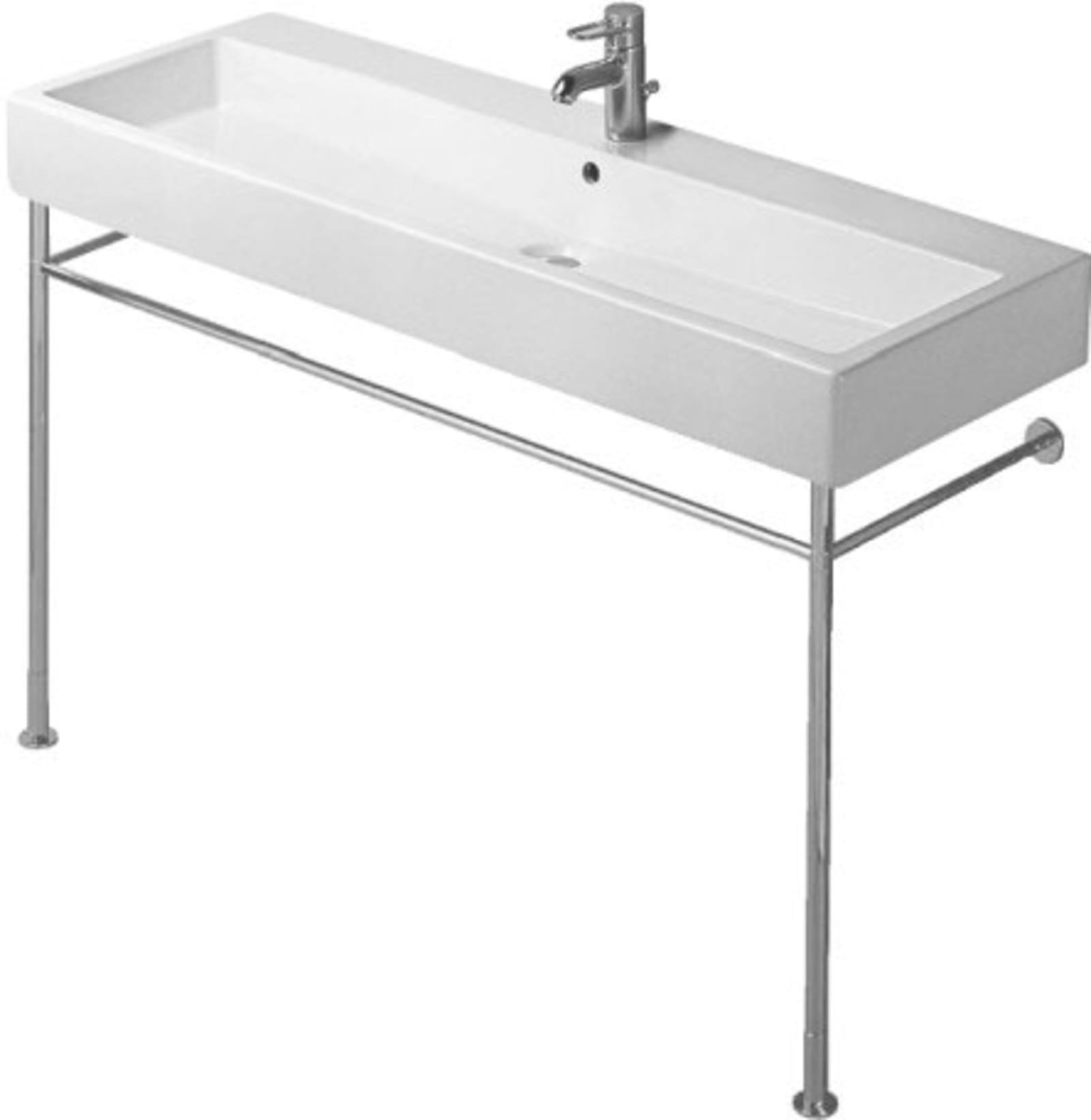 Duravit metalen console voor wastafel 045412, 235012 in hoogte verstelbaar +50 mm wit