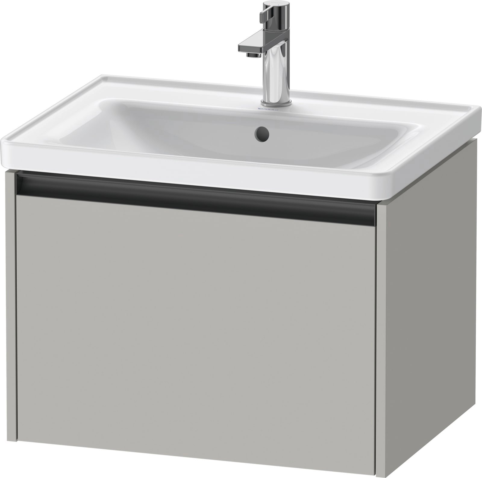Duravit Ketho.2 Wastafelonderbouw hangend, Betongrijs Mat, rechthoekig, aantal grote lades: 1 – K25082007070000