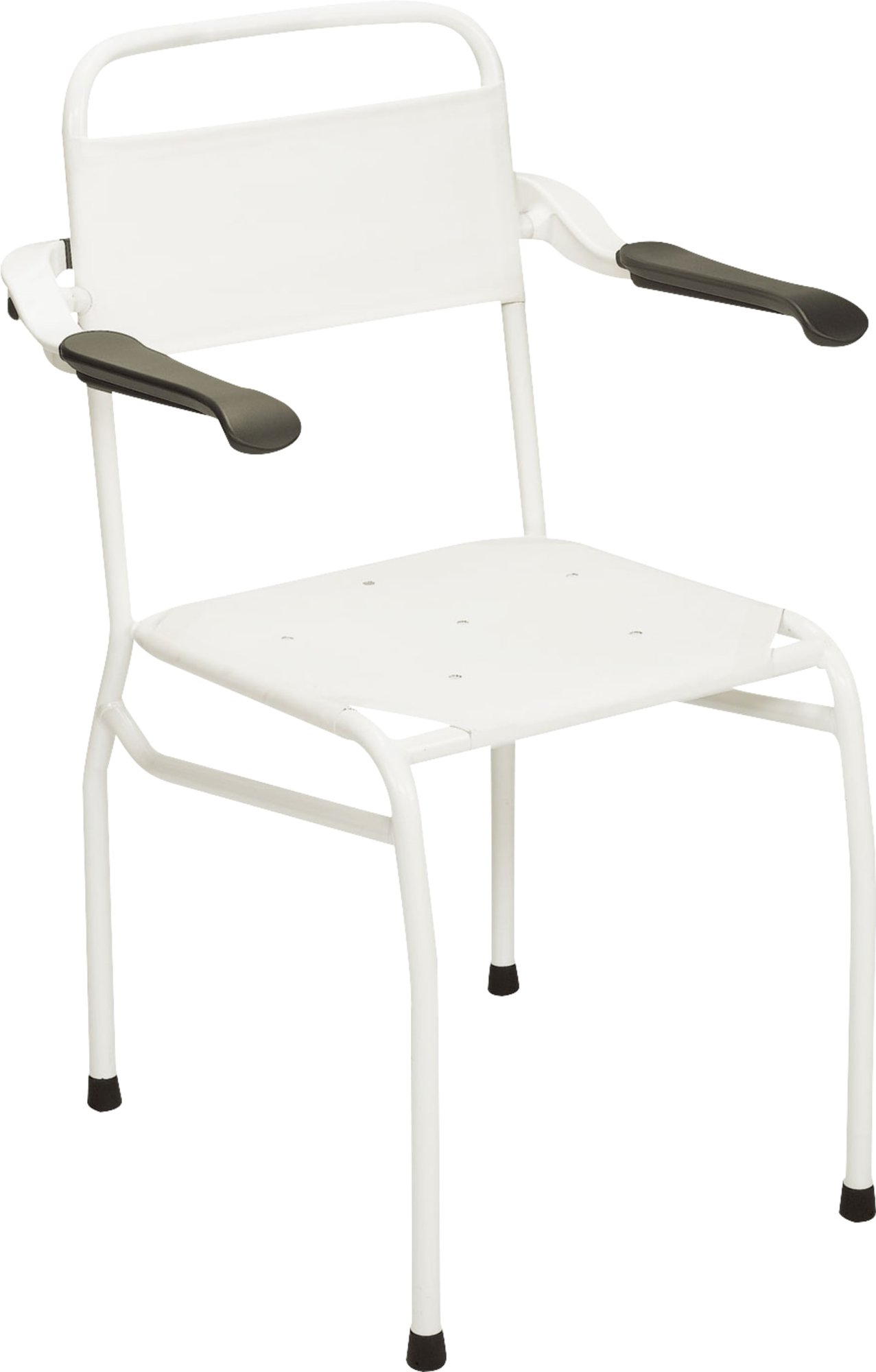 Linido douchestoel zithoogte 490 mm zitting en rugleuning HT-bekleding