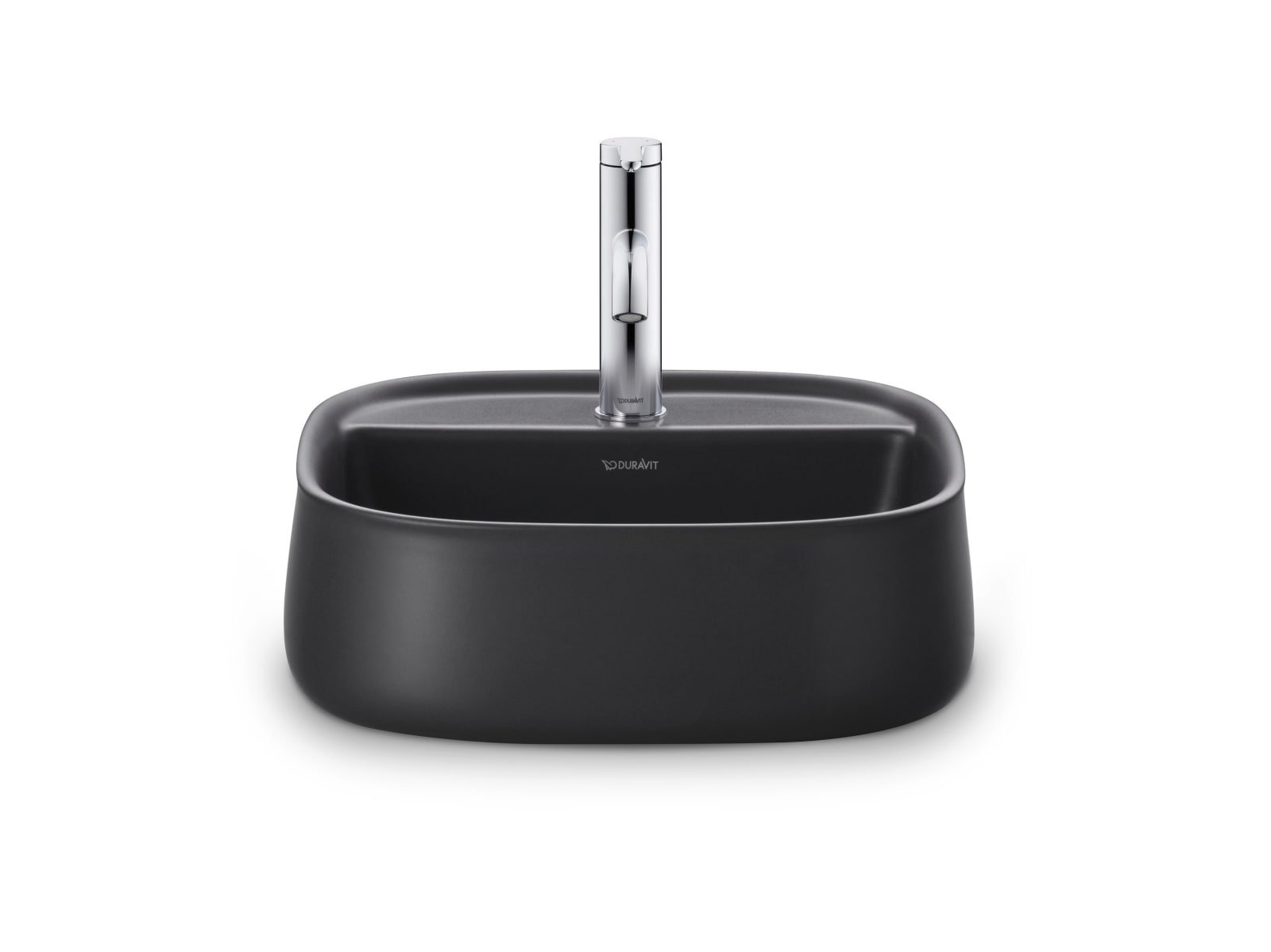 Duravit Zencha Opzetwastafel 420 mm Antraciet Mat, kraanvlak, aantal kraangaten per wasplaats: 1, geslepen – 2374421371