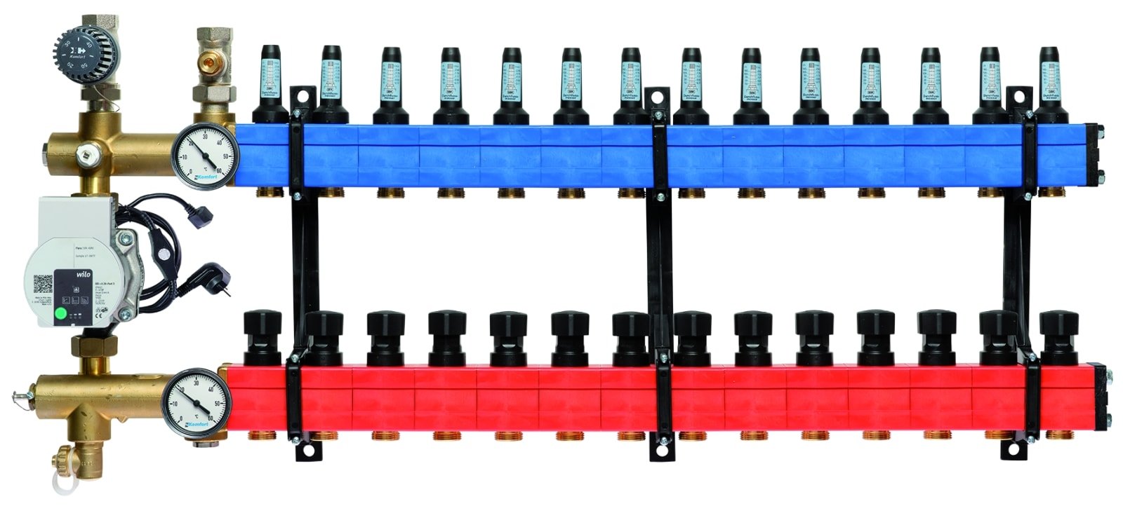 Nathan Komfort SBK verdeler type 4801 E-pomp boven aansluiting, 10 tot 145 l/u, 14-groeps