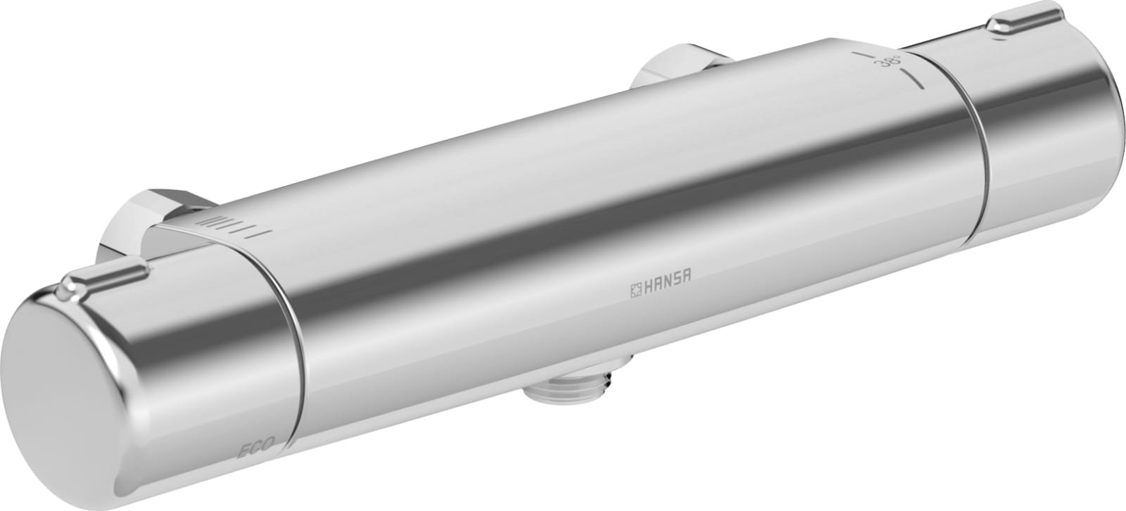 HansaMicra thermostaat-mengkraan voor douche , DN15 (1/2") voor wandopbouw met bescherming tegen verbranden