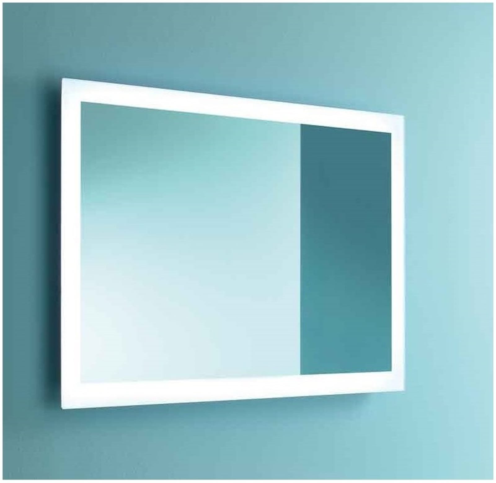 Sanijura Reflet Luz, spiegel, met LED verlichting 14W, infrarood schakelaar, spiegelverwarming 50W, 1000 x 650mm