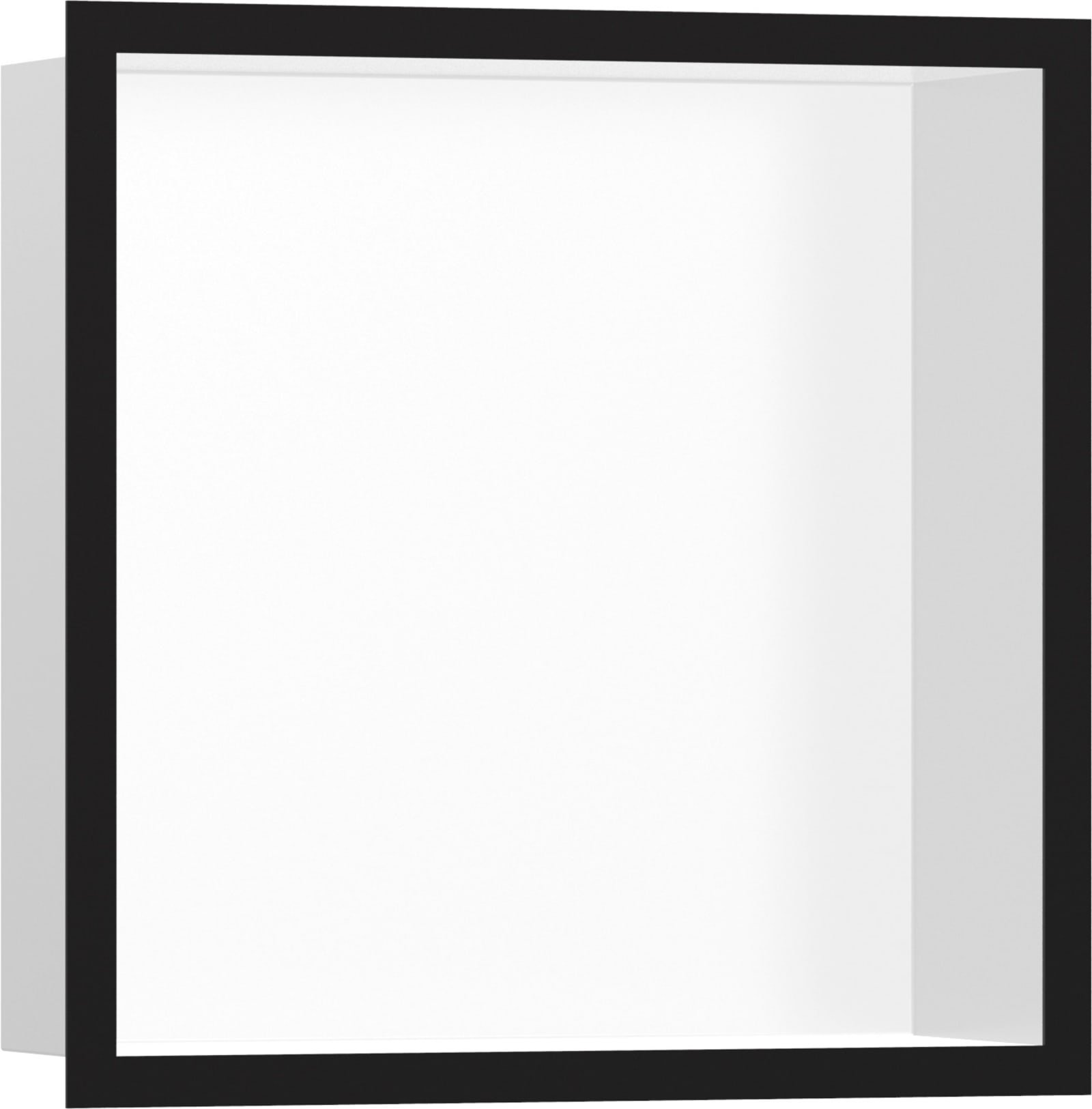 Hansgrohe XtraStoris Individual wandbox wit met designframe 300/300/100 mat zwart