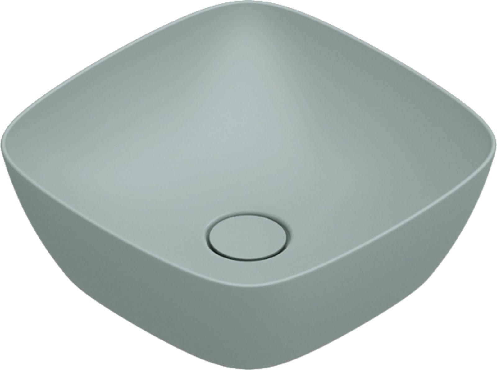 Catalano Alvea waskom, antibacterieel, zonder overloop. 40x40 cm, h14 cm. Mat acqua