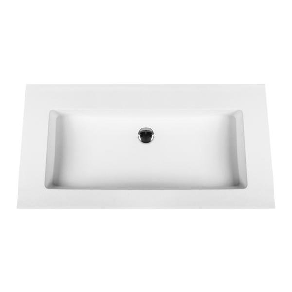 ALONI SOLID SURFACE WASTAFEL ZONDER KRAANGAT (60CM) - WIT