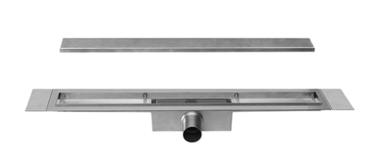Easy Drain Compact TAF douchegoot, LxB= 1200x60mm, zero / tegel, schuifeind horizontaal 40mm met sifon
