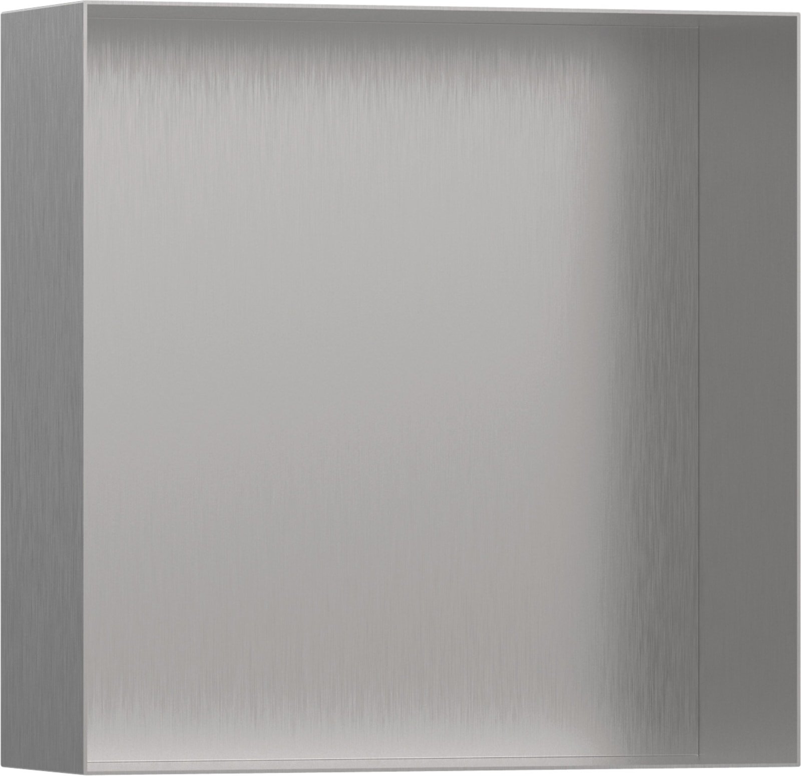 Hansgrohe XtraStoris Minimalistic wandbox open frame 300/300/100 Brushed Stainless Steel