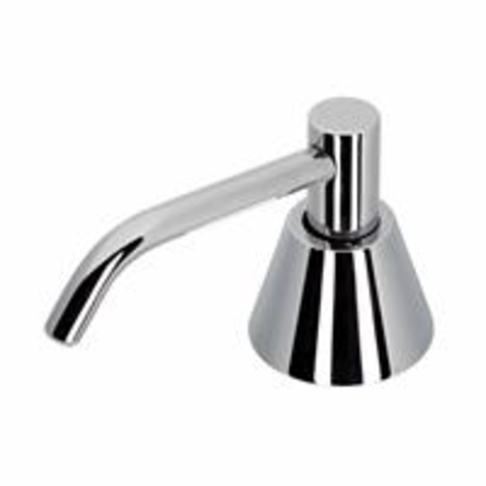 Geesa Hotel enkele ronde zeepdispenser, kunststof flacon, messing houder, hxbxd 288x50x100mm, glanzend chroom
