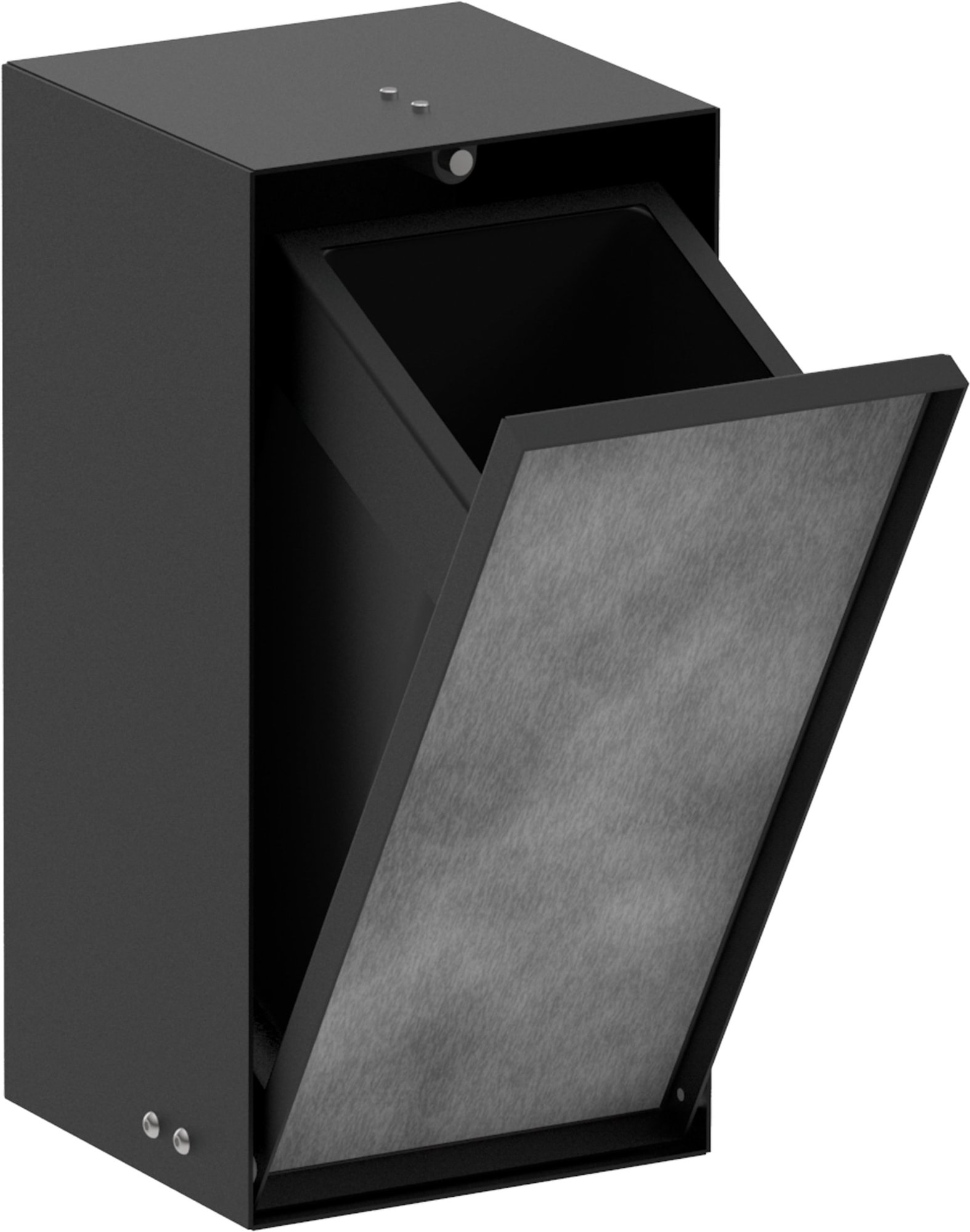 Hansgrohe XtraStoris Rock inbouw afvalemmer met betegelbare deur 300/150/140 mat zwart