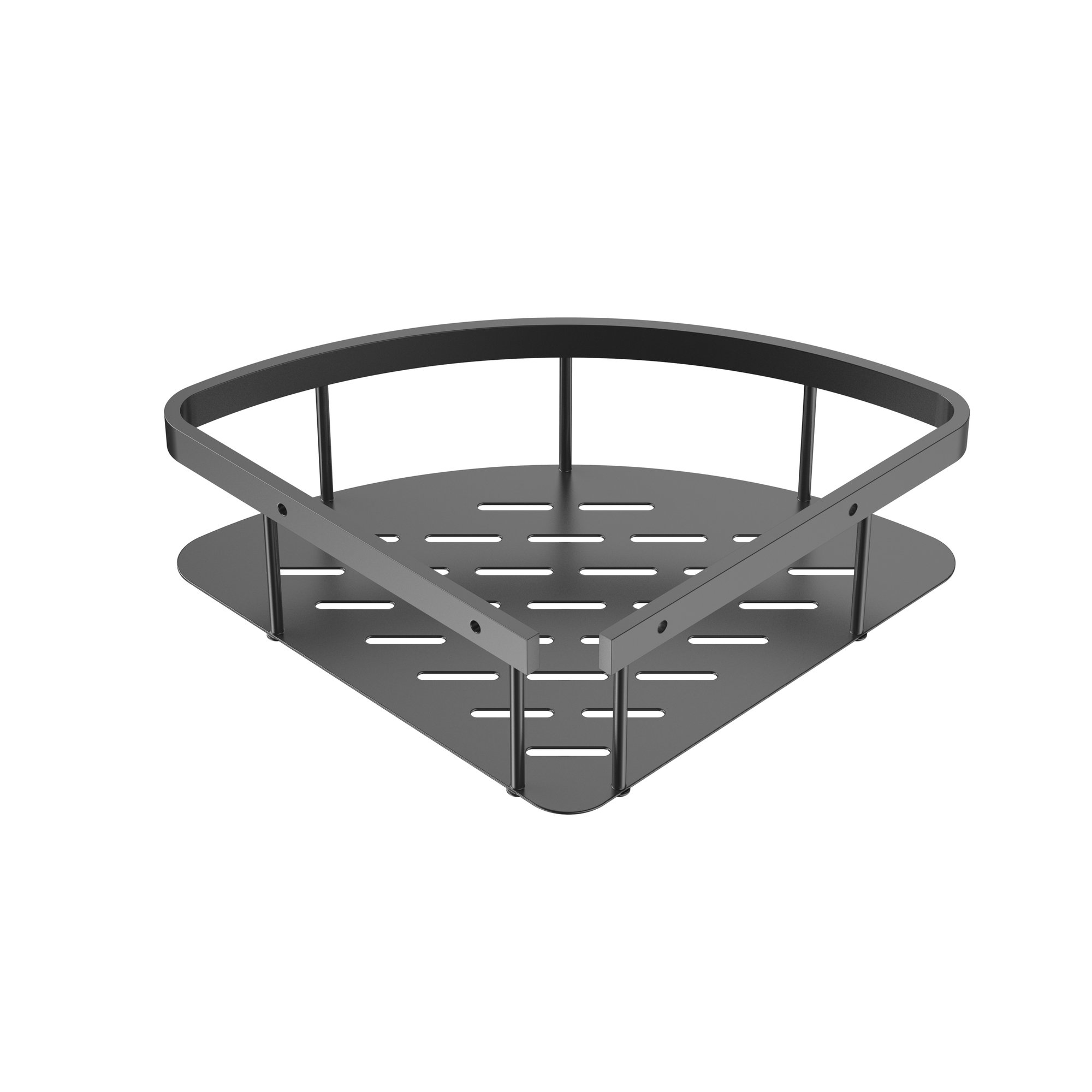 UNIFORMA DOUCHEKORF - HOEKMODEL - 22X7X22CM - GUNMETAL (PVD)