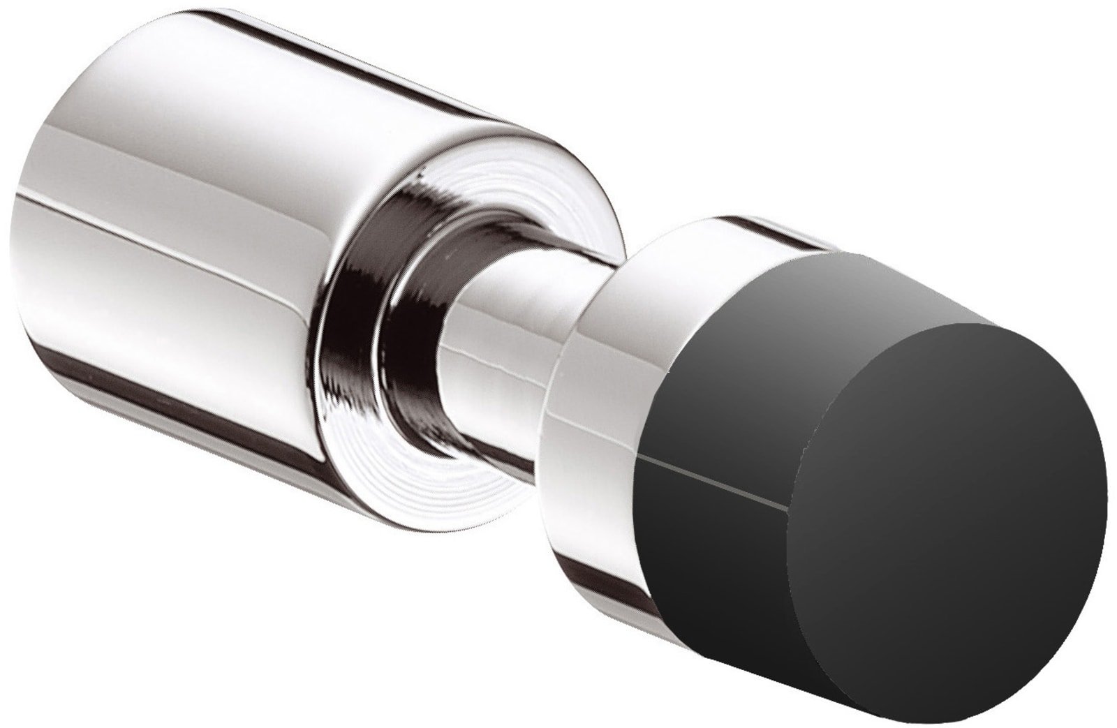 Emco System2 handdoekhaak, met 1 haak, messing, verchroomd, met deurstopfunctie, hxdxl 25x80x25mm, kleur chroom