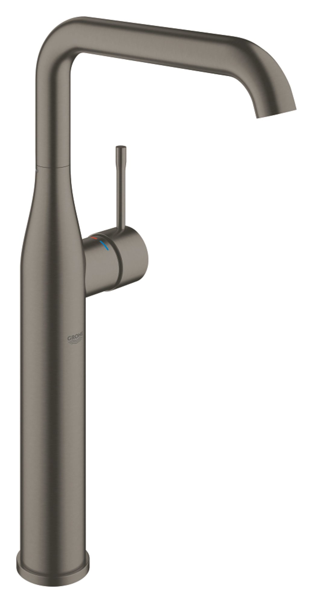 Grohe Essence New, Wastafelmengkraan, XL-size, eengreeps, 1-gats, 364mm hoogte, glad, 179mm uitloop hoog, draai, hard graphite