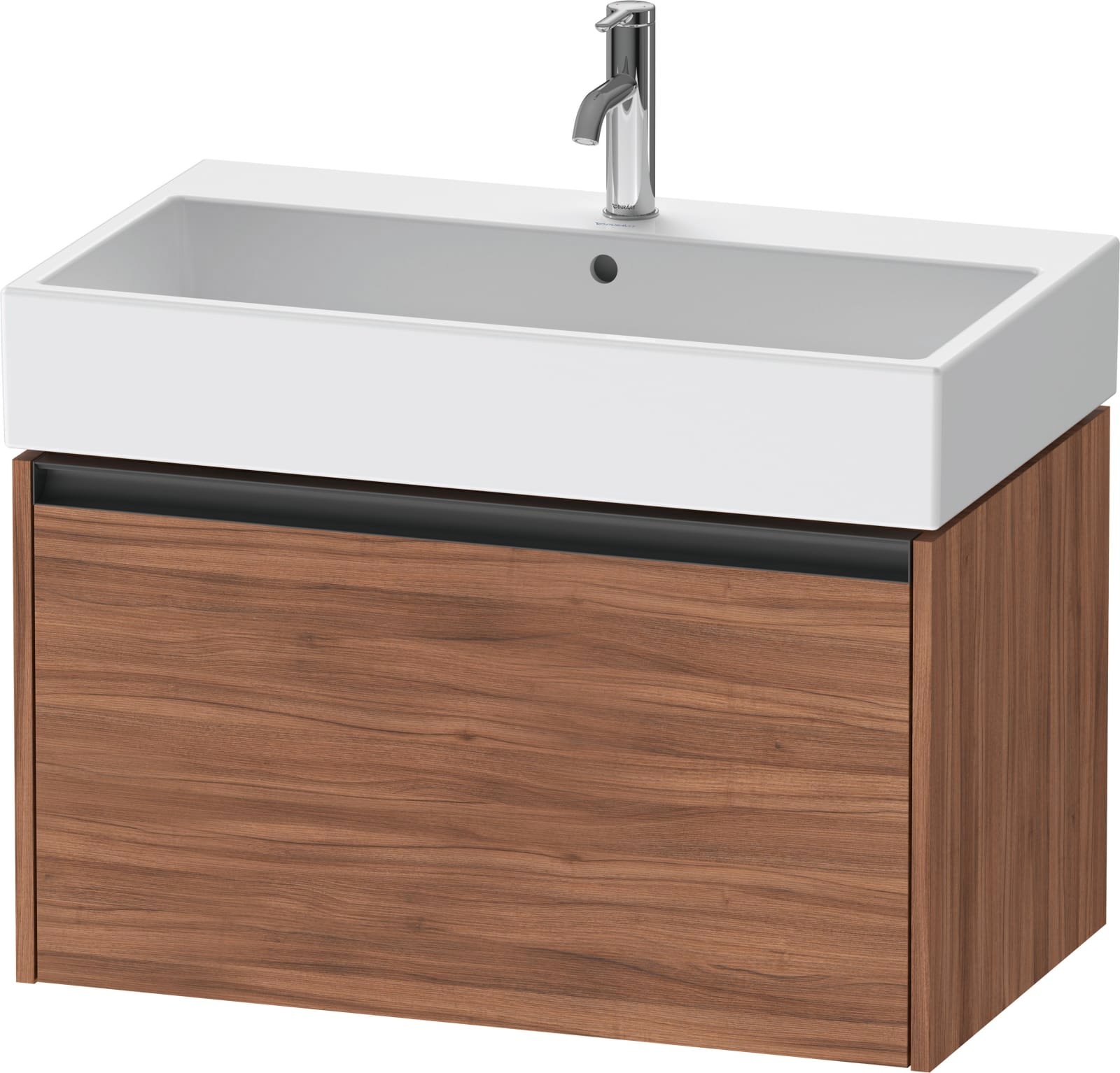 Duravit Ketho.2 Wastafelonderbouw hangend, Noten Mat, rechthoekig, aantal grote lades: 1 – K25077079790000