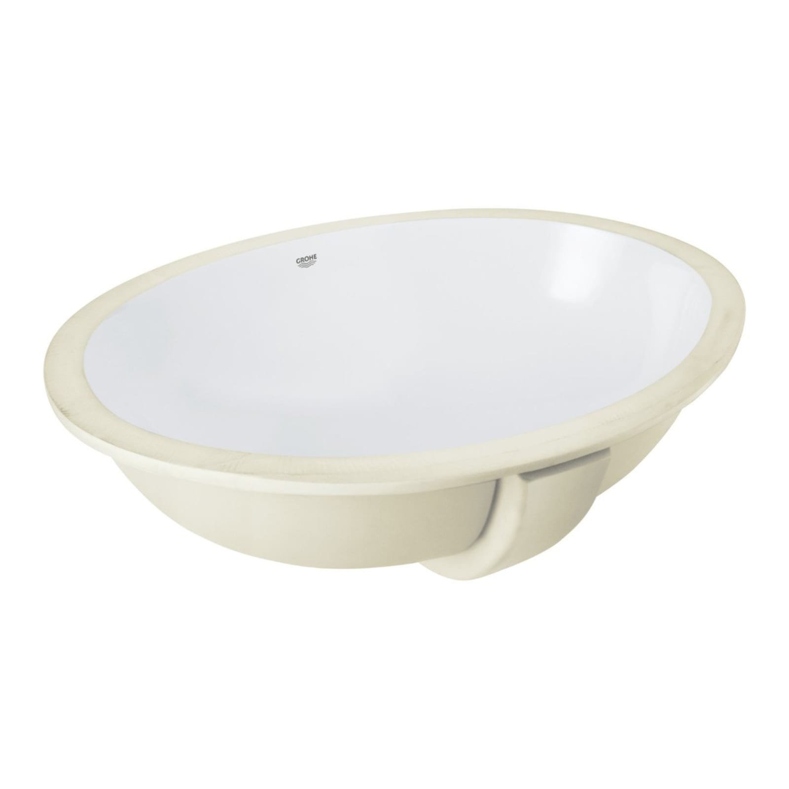 Grohe Bau Ceramics, Wastafel, 1x waskom, kraangat midden, overloop, keramiek, vuilafstotend, 560 x 420 x 210mm (BxDxH), wit
