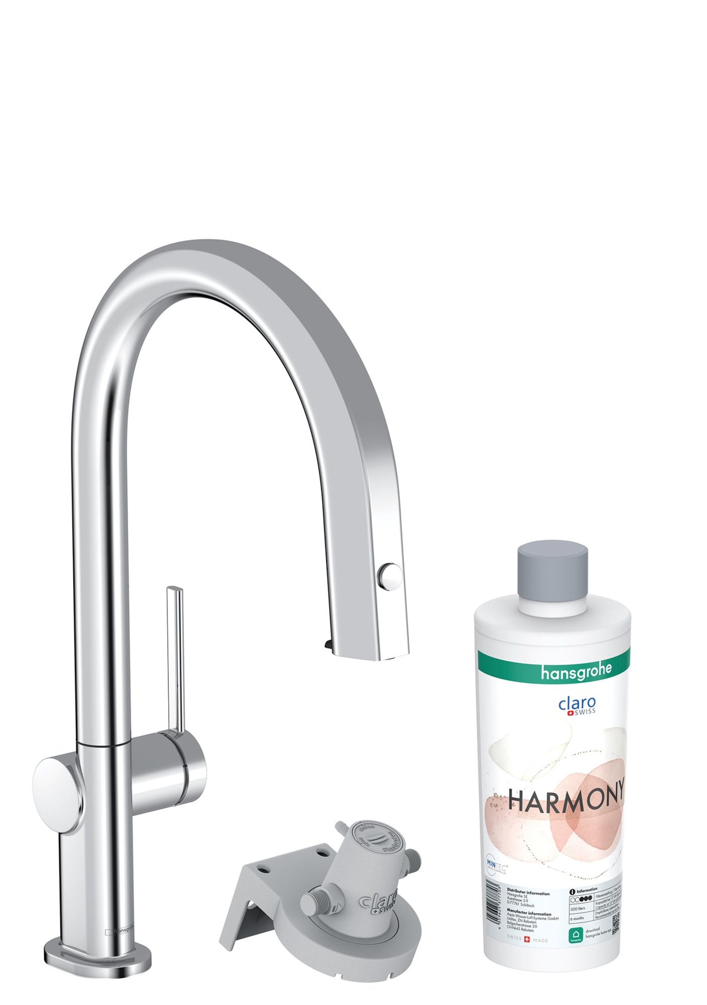 Hansgrohe Aqittura M91 Filter systeem 210 uittrekbare uitloop 1jet sBox starterSET chr