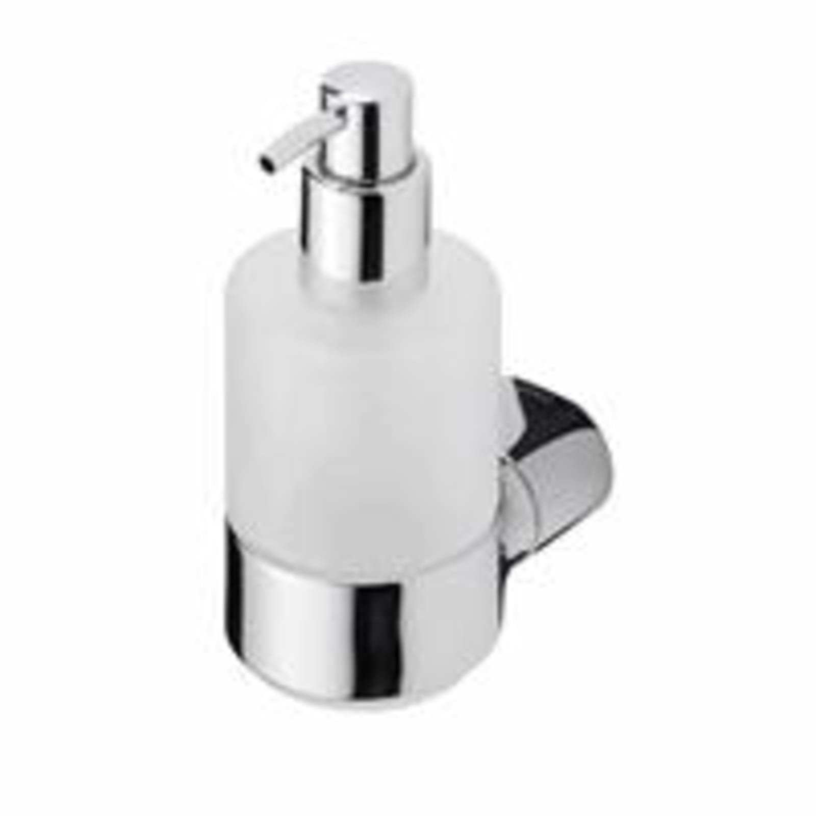 Geesa Wynk enkele ronde zeepdispenser, glas flacon, hxbxd 147x68x105mm, glanzend chroom