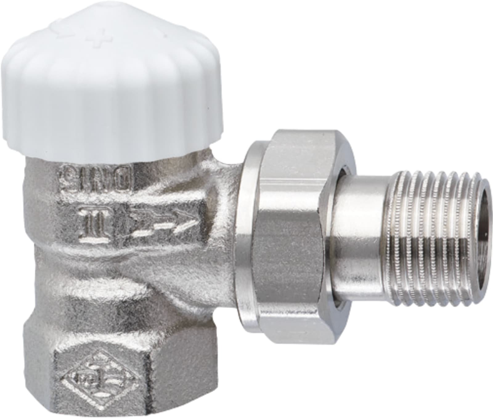 Heimeier V-Exact II voorinstelbare thermostatische radiatorkraan 1/2" Haaks. T.b.v. M30 kop