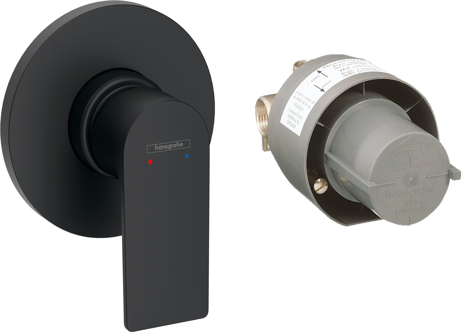 Hansgrohe Rebris E ééngreeps inbouw douchemengkraan set, mat zwart