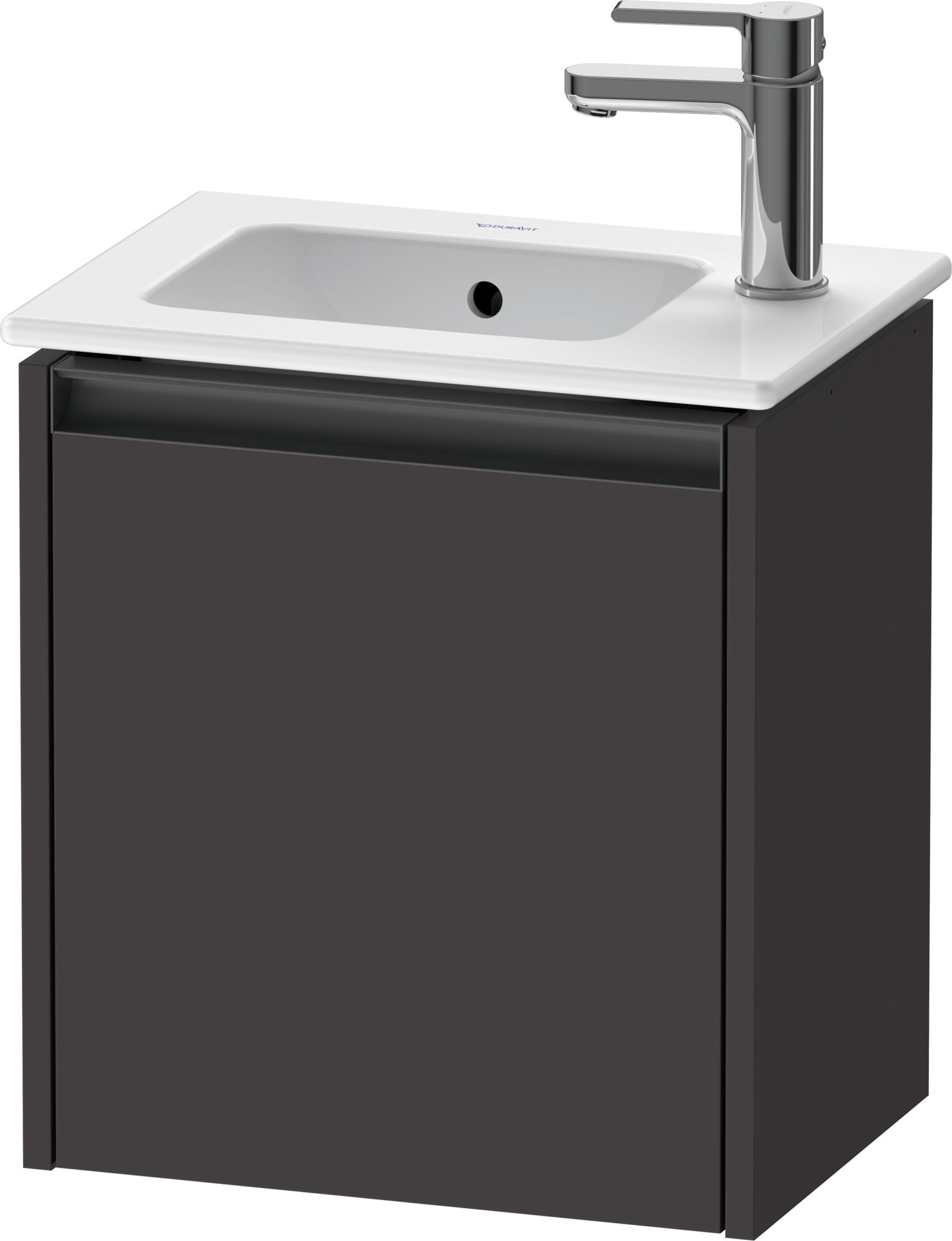 Duravit Ketho.2 Wastafelonderbouw hangend, Grafiet Supermat, rechthoekig, aantal deuren: 1 – K25060L80800000