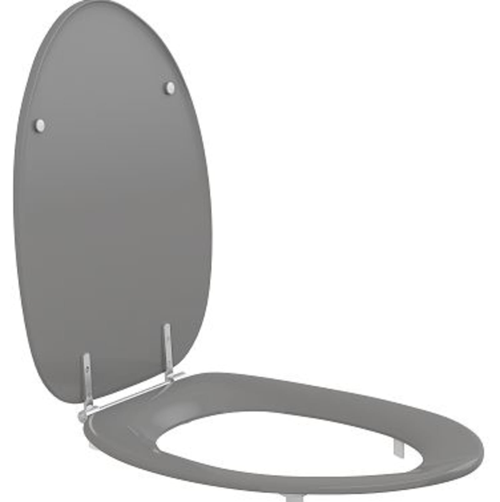 Pressalit Dania closet zitting met deksel, scharnier met doorlopende pen (D92), antraciet