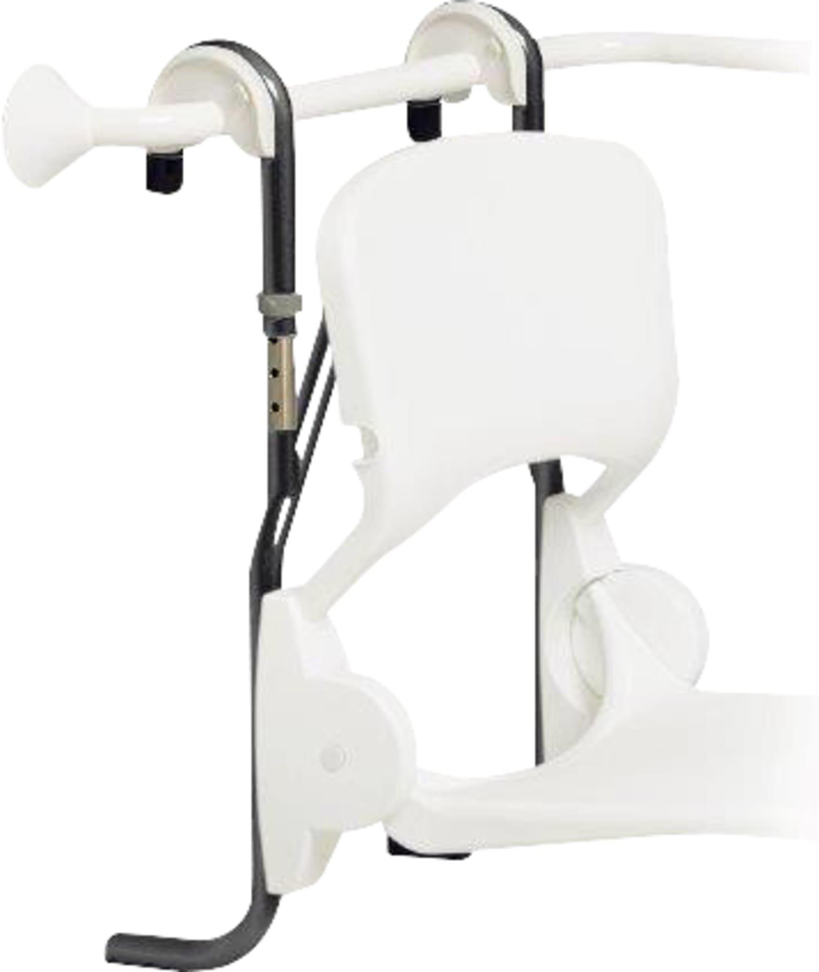 Linido hangend frame voor ergonomische douchezitting met rugleuning, verstelbare hoogte, antraciet