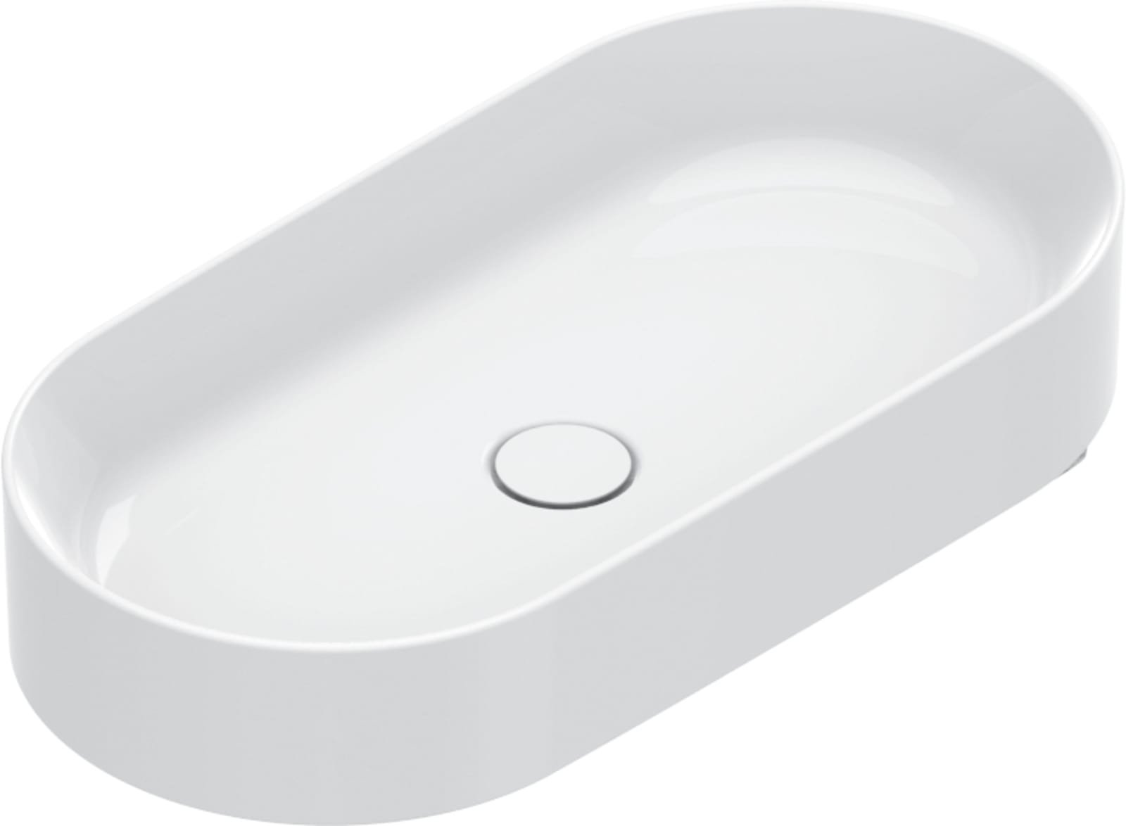 Catalano Zero waskom, antibacterieel, zonder overloop. 70x35 cm, h12 cm. Wit