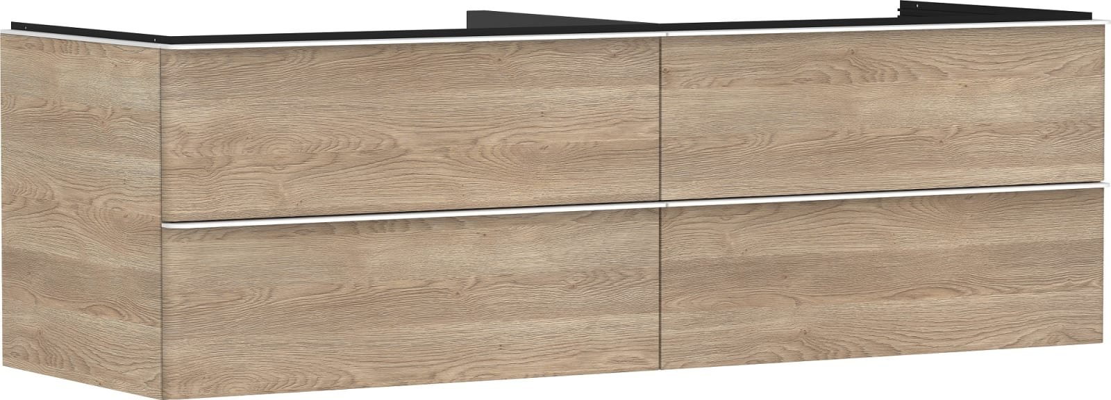 Hansgrohe Xelu Q meubel Natural Oak 1560/550 met 4 lades consoles met waskom (1200771161)