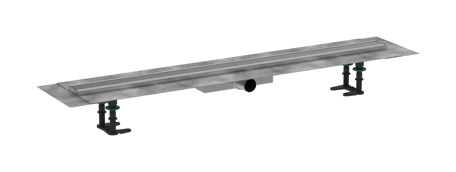 Hansgrohe RainDrain Compact compl.set douchegoot 1000 vlakke installatie Brushed Stainless Steel