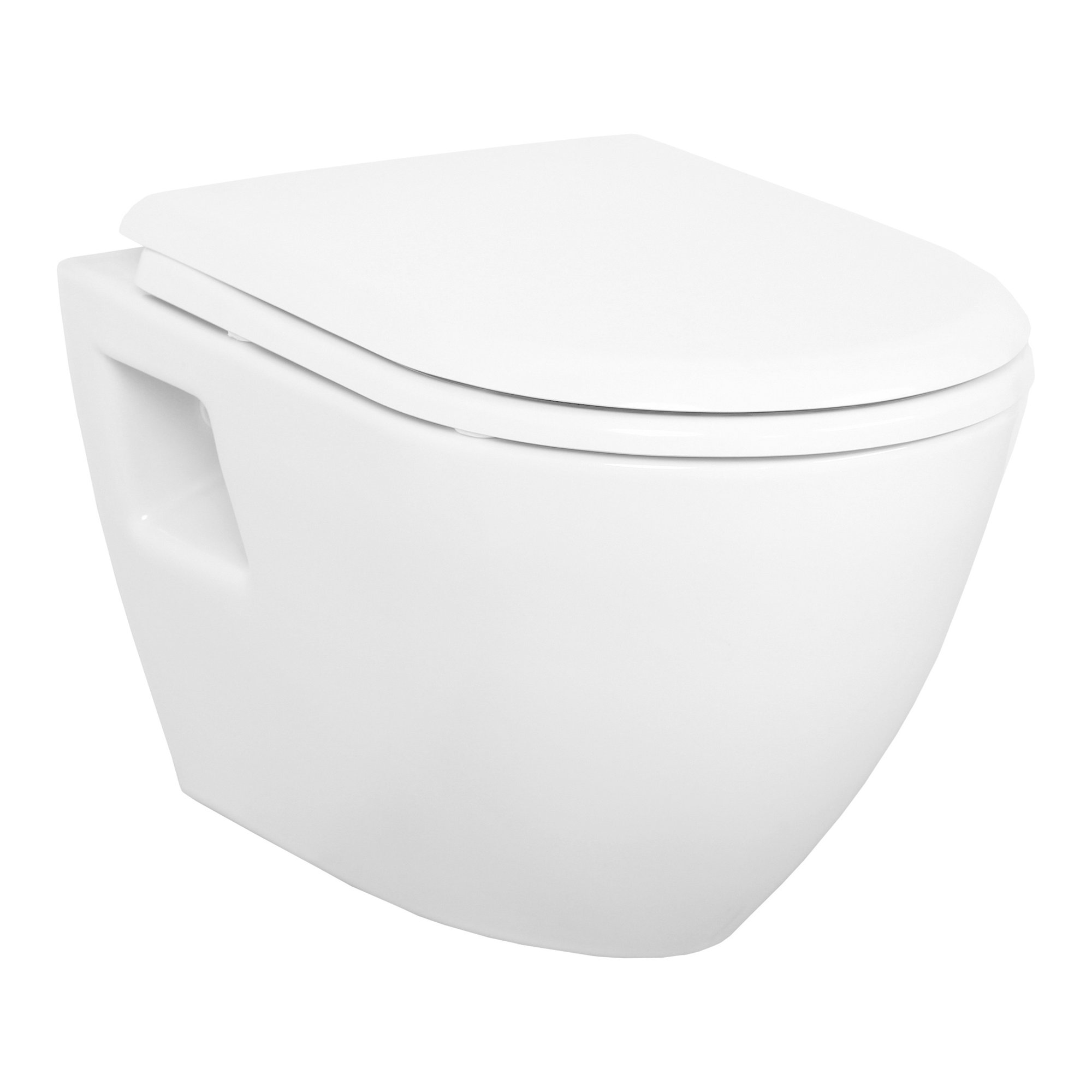 CREAVIT TERRA HANGTOILET MET BIDET - ZONDER ZITTING - GLANZEND WIT