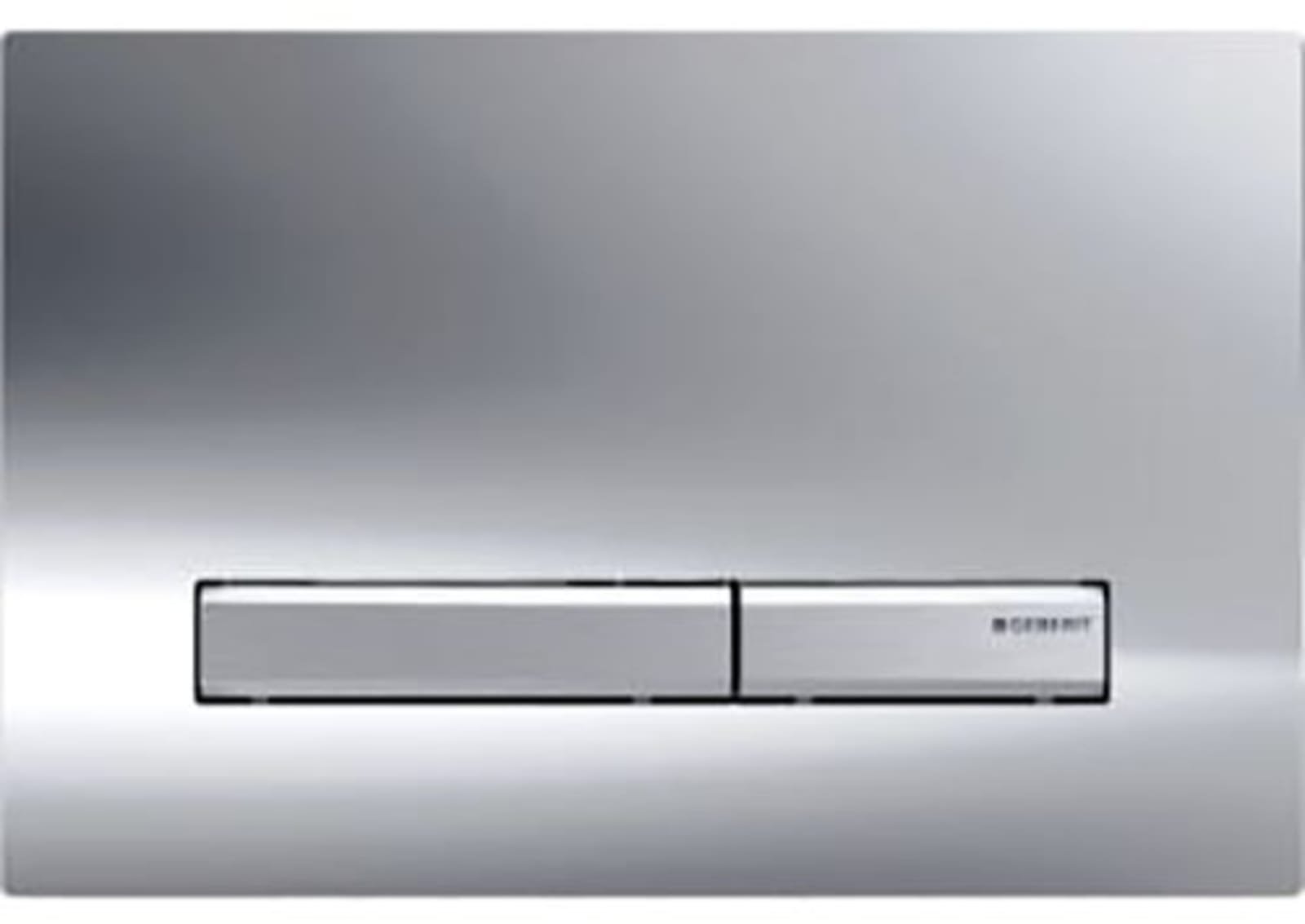 GEBERIT SIGMA50 BEDIENINGSPLAAT,2-TOETS,SQUARE,GLANSCHROOM
