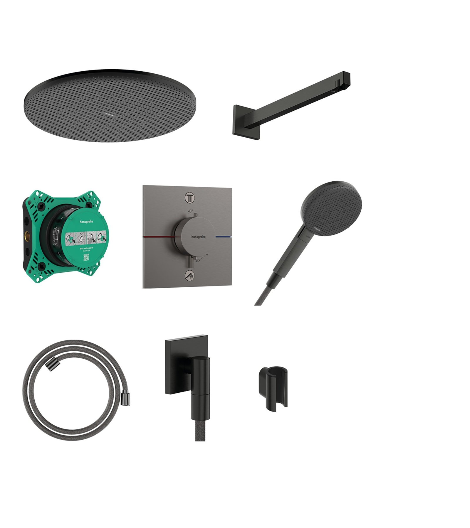 Hansgrohe Raindance Alive S inbouw s 300 1j iBox universal 2 Brushed Black Chrome